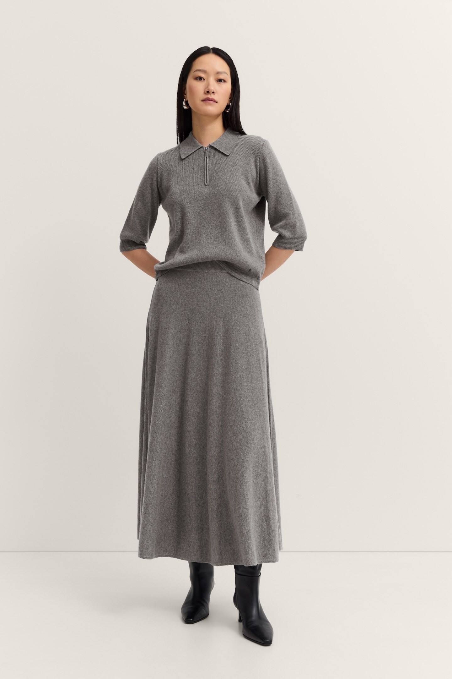 bugatti Strickrock »Bequem & klassisch« in einem weichen Wolle-Kaschmir-Mix