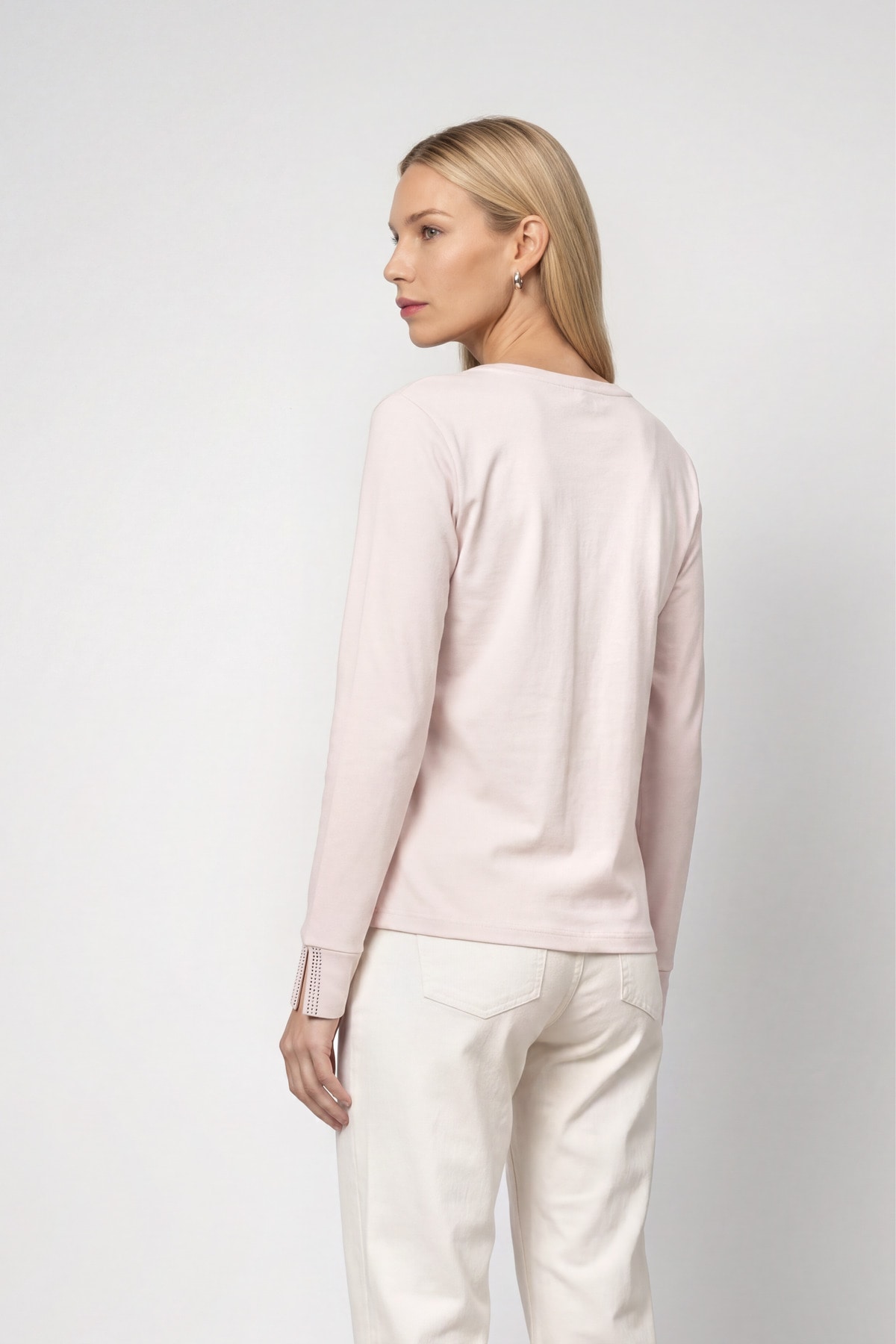 Monari Langarmshirt »Shirt Basic Schmuck« Regular fit mit Rundhalsausschnitt