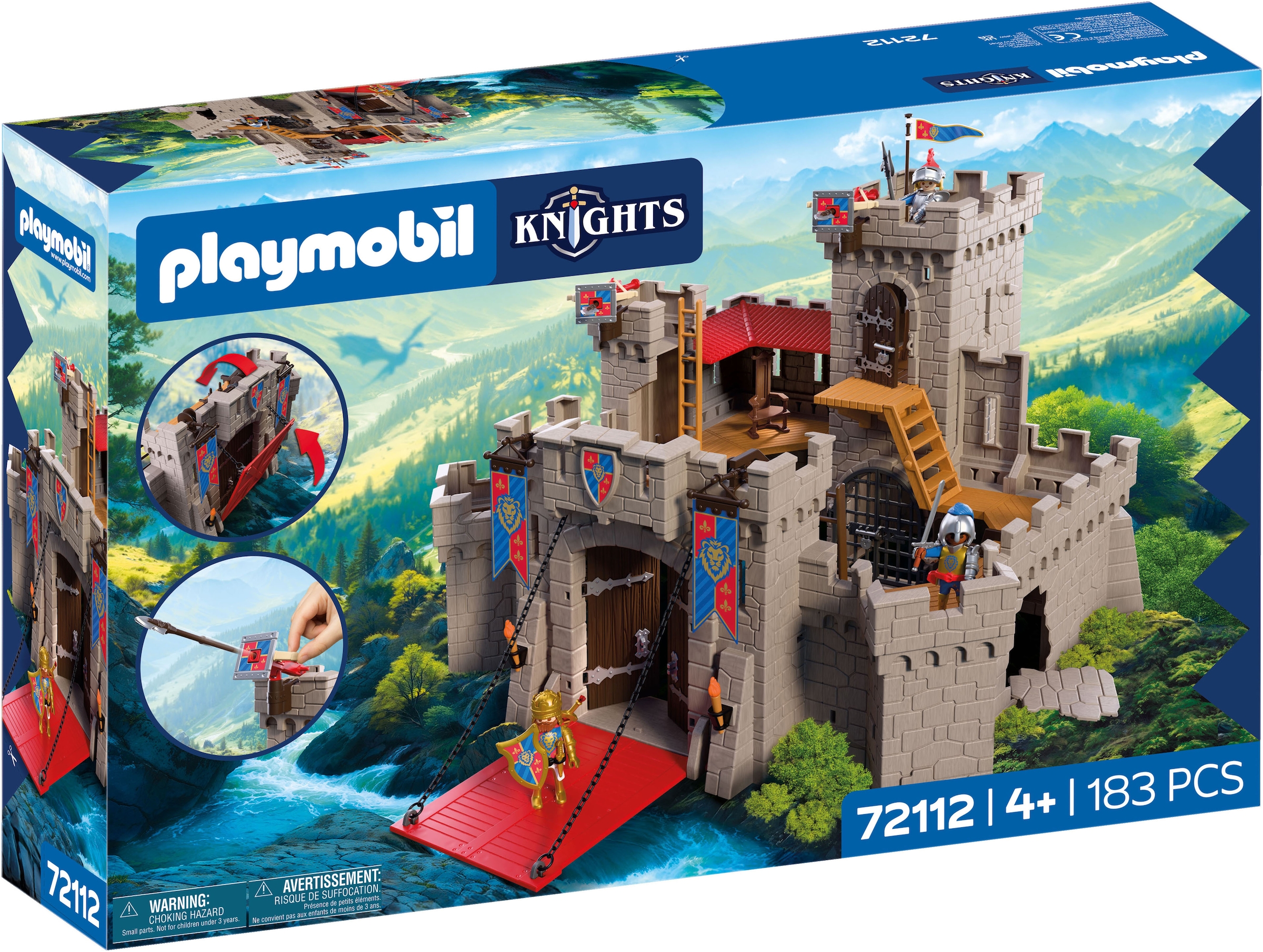 Playmobil® Konstruktions-Spielset »Grosse Löwenritterburg (72112), Knights« XXL Ritterburg mit Zugbrücke; Made in Europe