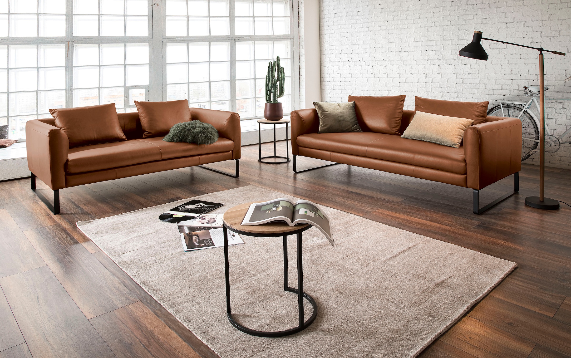 3C Candy 3-places »Avola Designsofa mit Lederbezug, tolle Verarbeitungsdetails« confortable et agréable