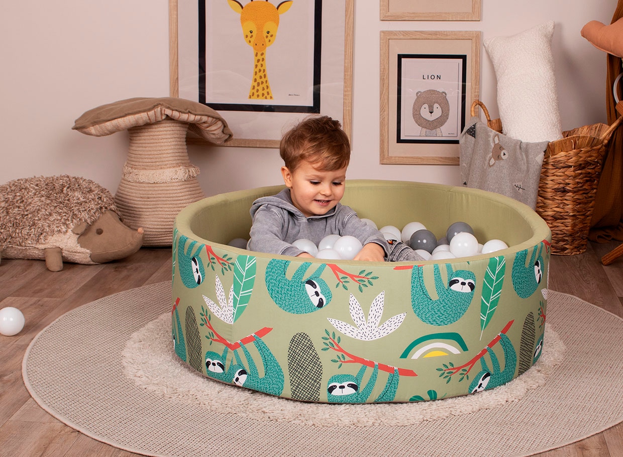 Knorrtoys® Bällebad »Soft, Faultier« Mit 150 Bällen grey/white/transparent, Made in Europe