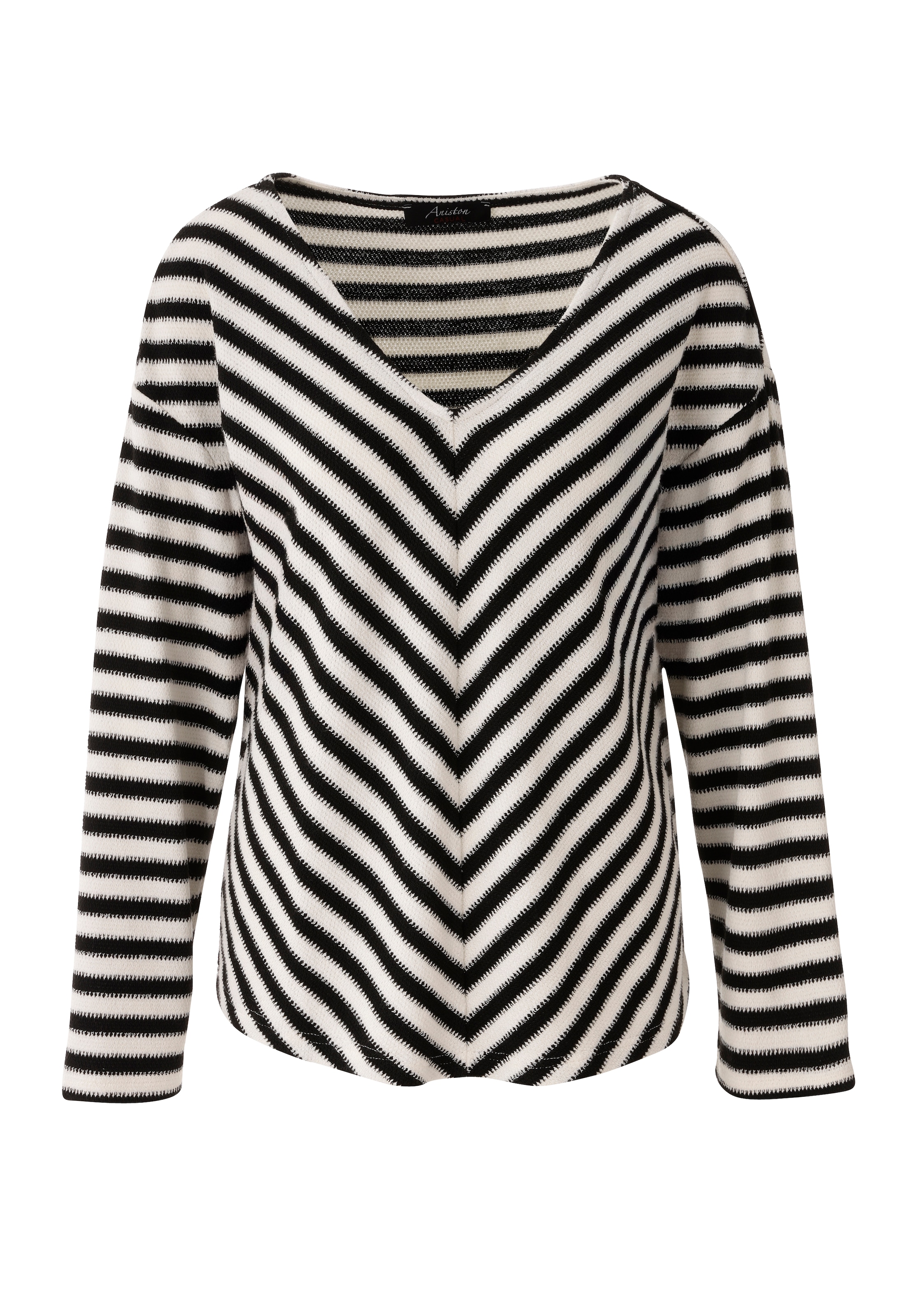 Aniston CASUAL Sweatshirt , im interessanten Steifen-Dessin - NEUE KOLLEKTION
