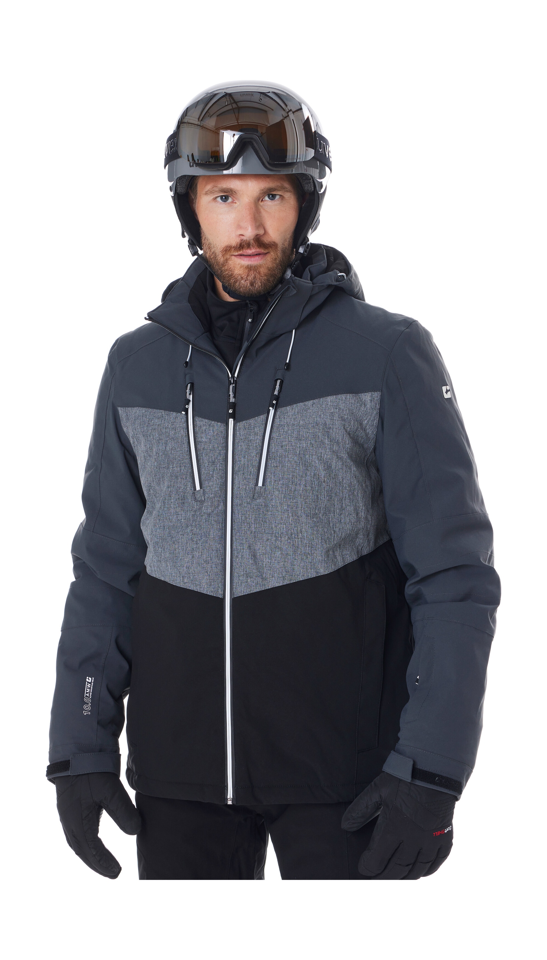 Killtec Veste de ski »KSW 45 MN SKI JCKT« veste de ski tendance, imperméable, avec capuche amovible et jupe pare-neige