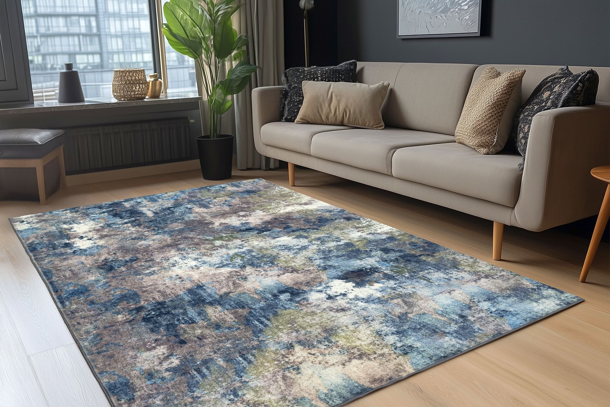 Kayoom Teppich »Elegantica 326« rechteckig 12 mm Höhe Kurzflor, Modernes Muster, Fussbodenheizungsgeeignet, Wohnzimmer