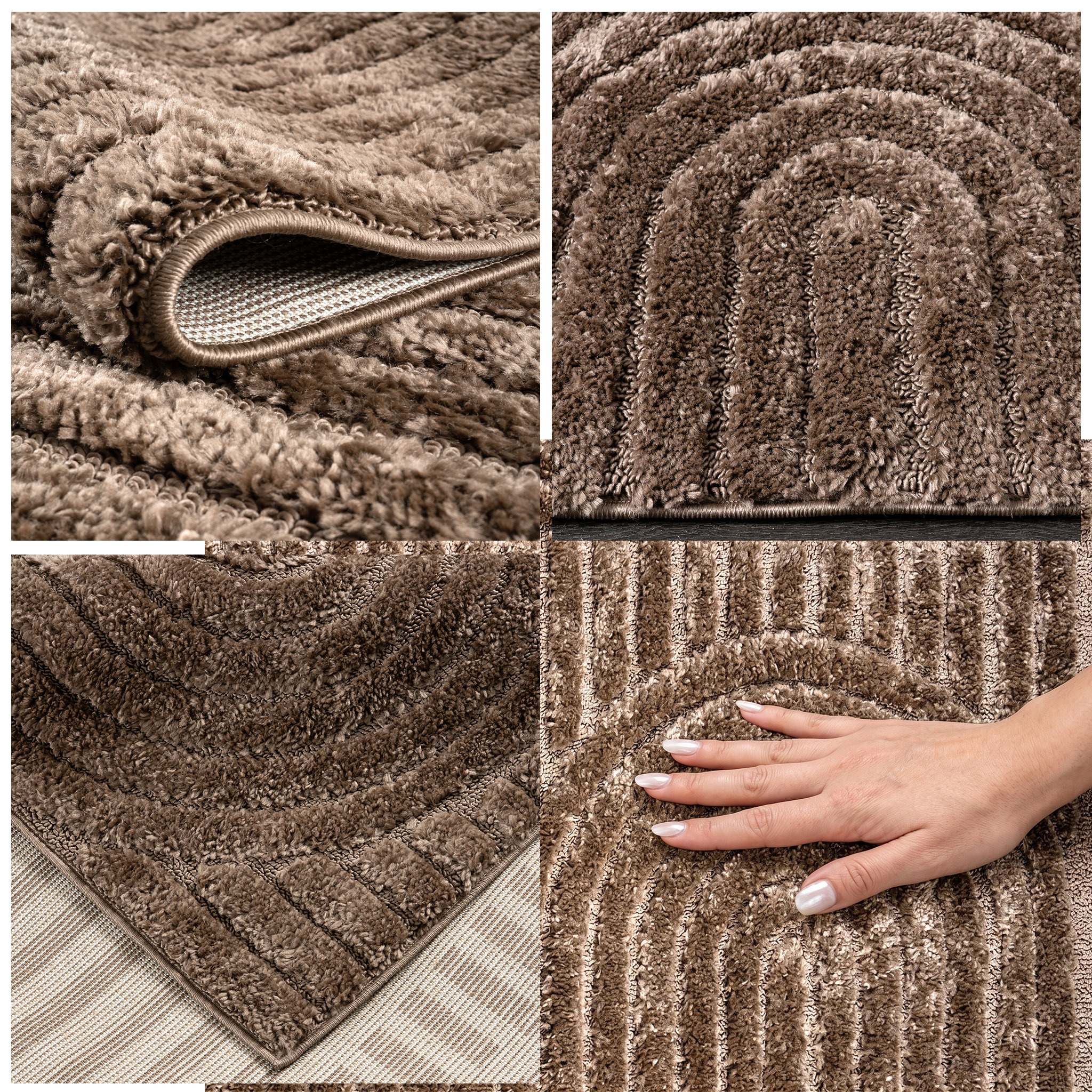 GOODproduct Tapis »Jonne, Boho-Design, Scandi, Designteppich« Rectangulaire 20 mm Höhe haut-bas, effet 3D, style scandinave, salon, chambre