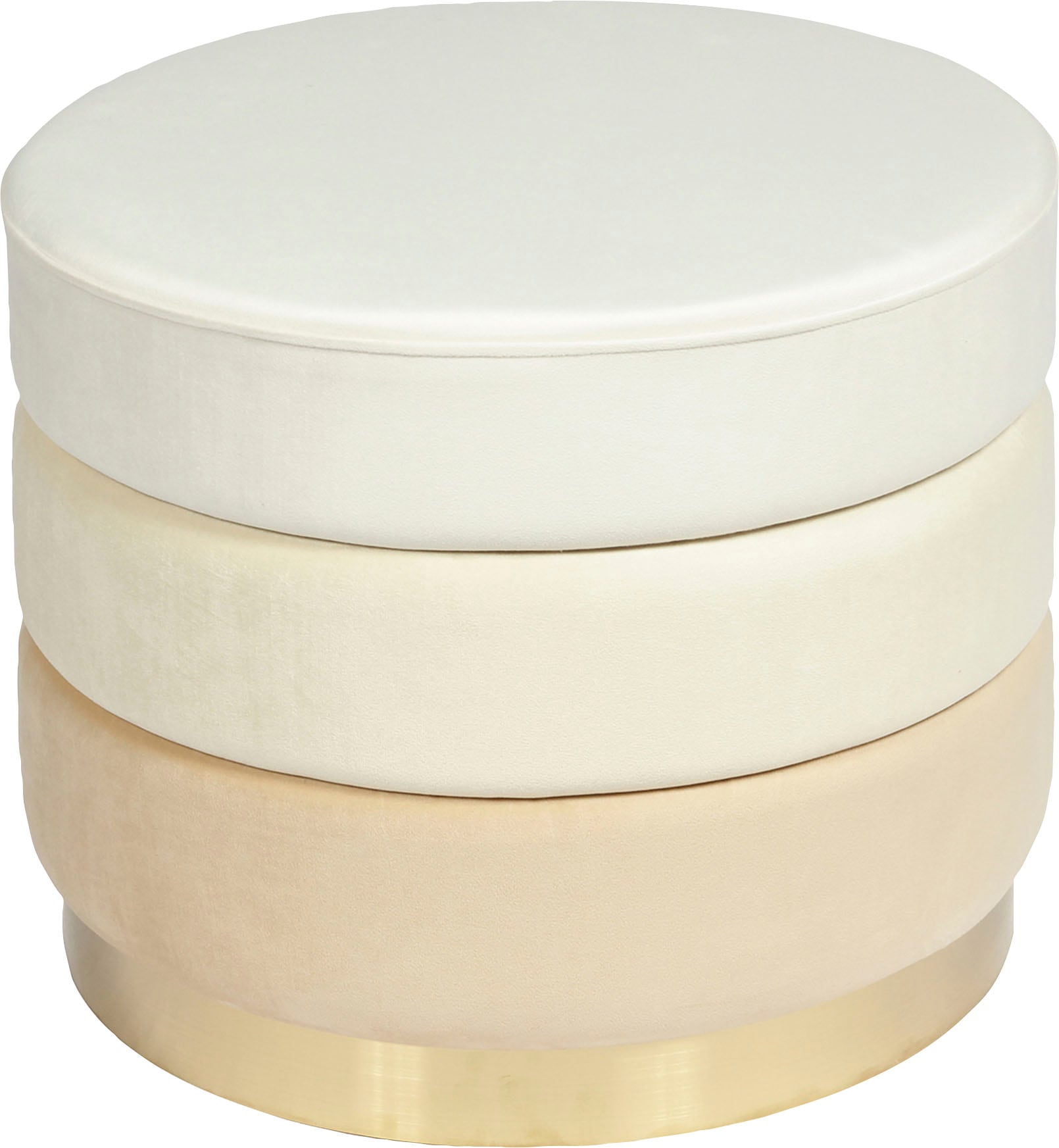 Kayoom Sitzhocker »Hocker Elyse, Edler Touch durch goldenen Sockel« 1 Stk. tlg. samtweich, hochwertig, Perfekt aufeinander abgestimmte Farben