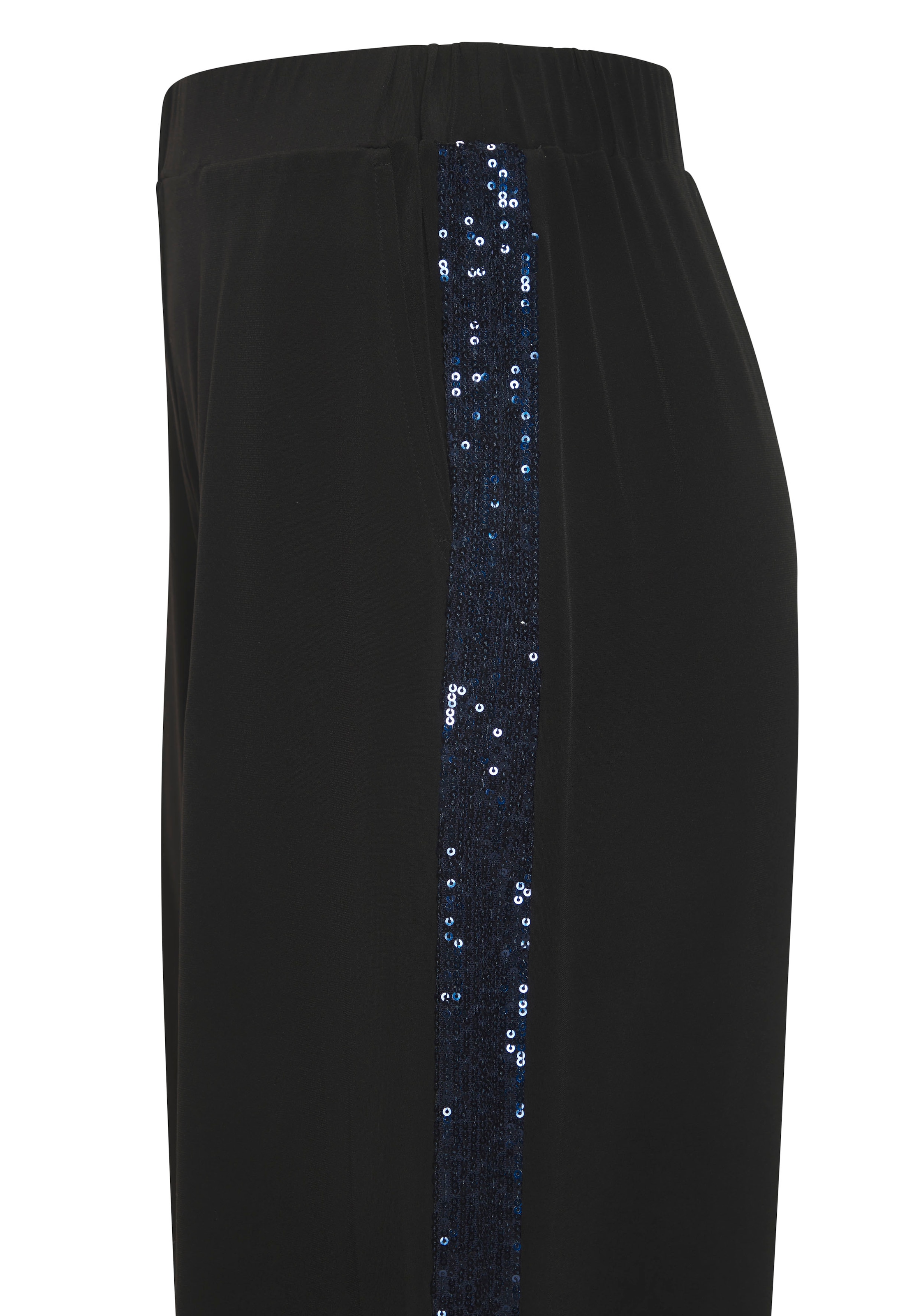 LASCANA Pantalon à enfiler  mit Pailettenstreifen, Partyhose, festlich