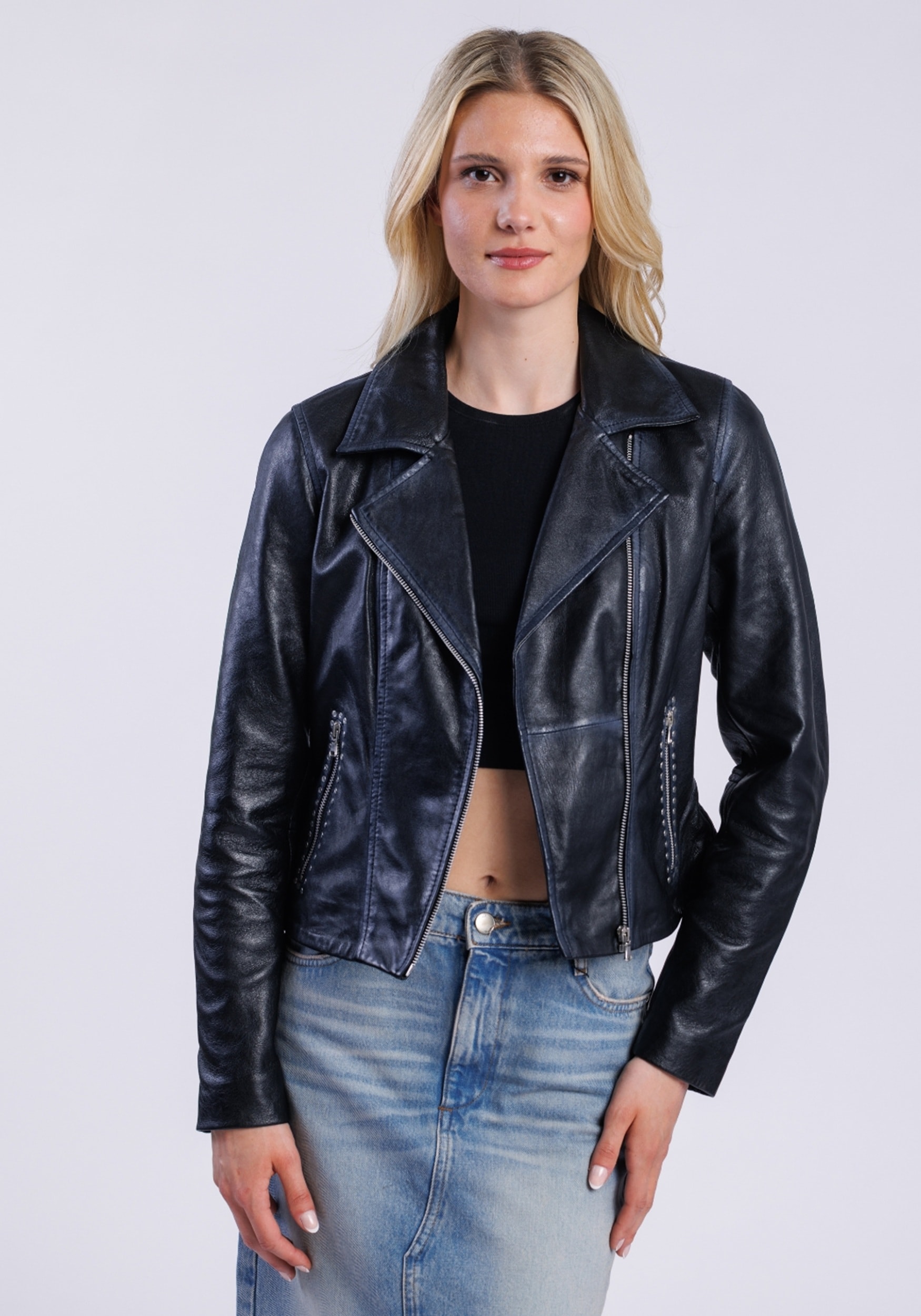 Freaky Nation Veste en cuir »Lederjacke-FN«