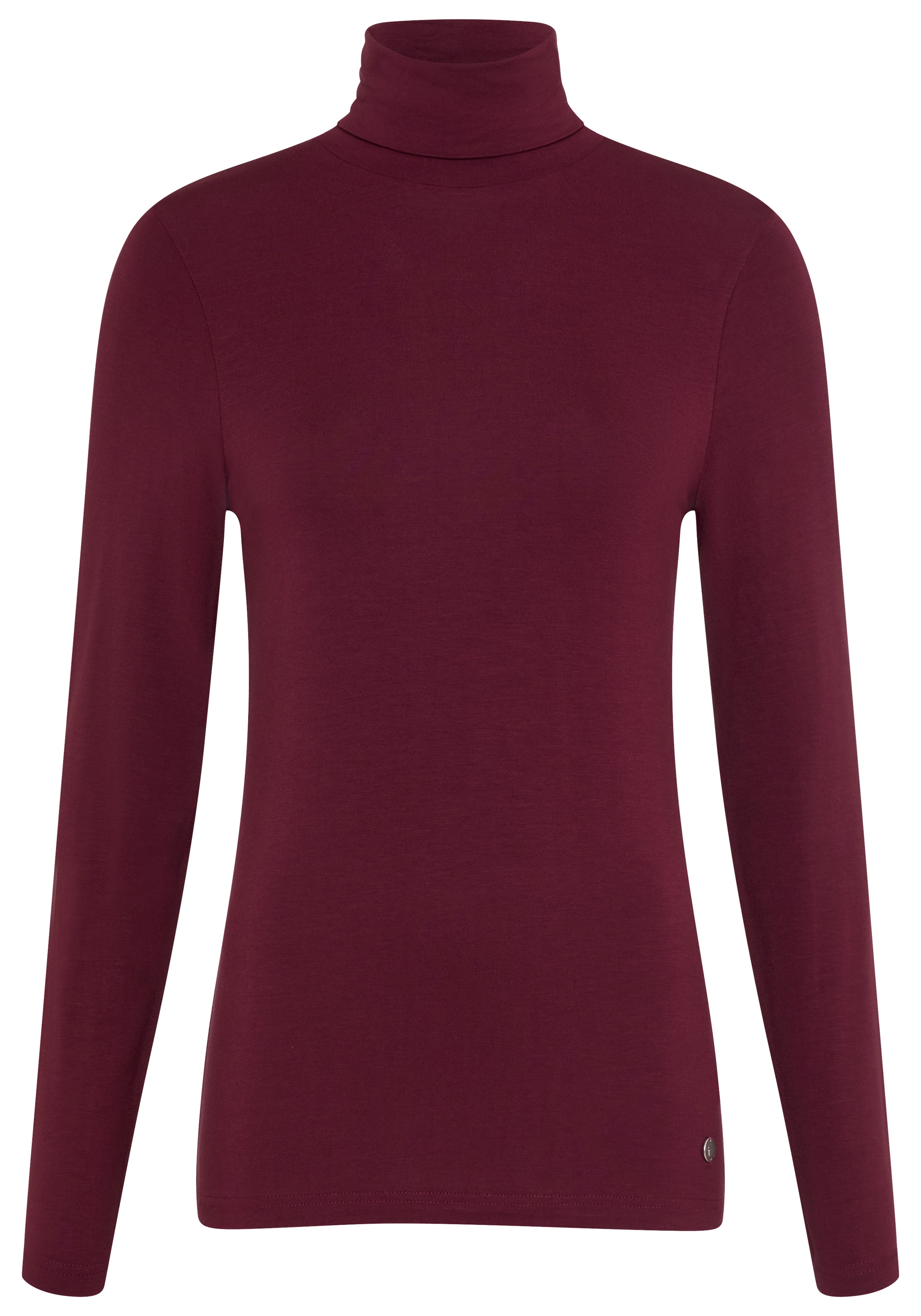 Tamaris Rollkragenshirt »mit figurbetontem Schnitt, aus fliessender Viskose-Qualität« Langarm,  Basic, aus elastischem Material