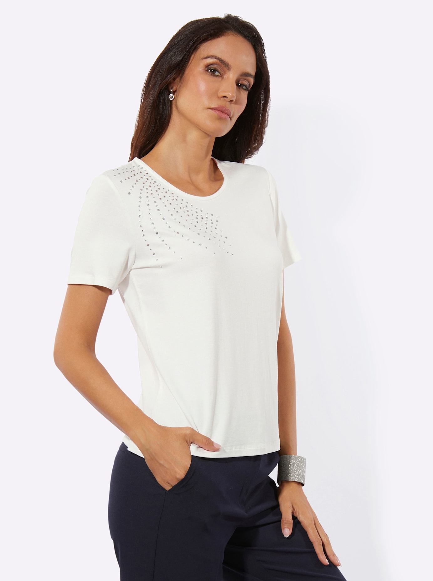 creation L Rundhalsshirt »Viskose-Shirt« 1 tlg.