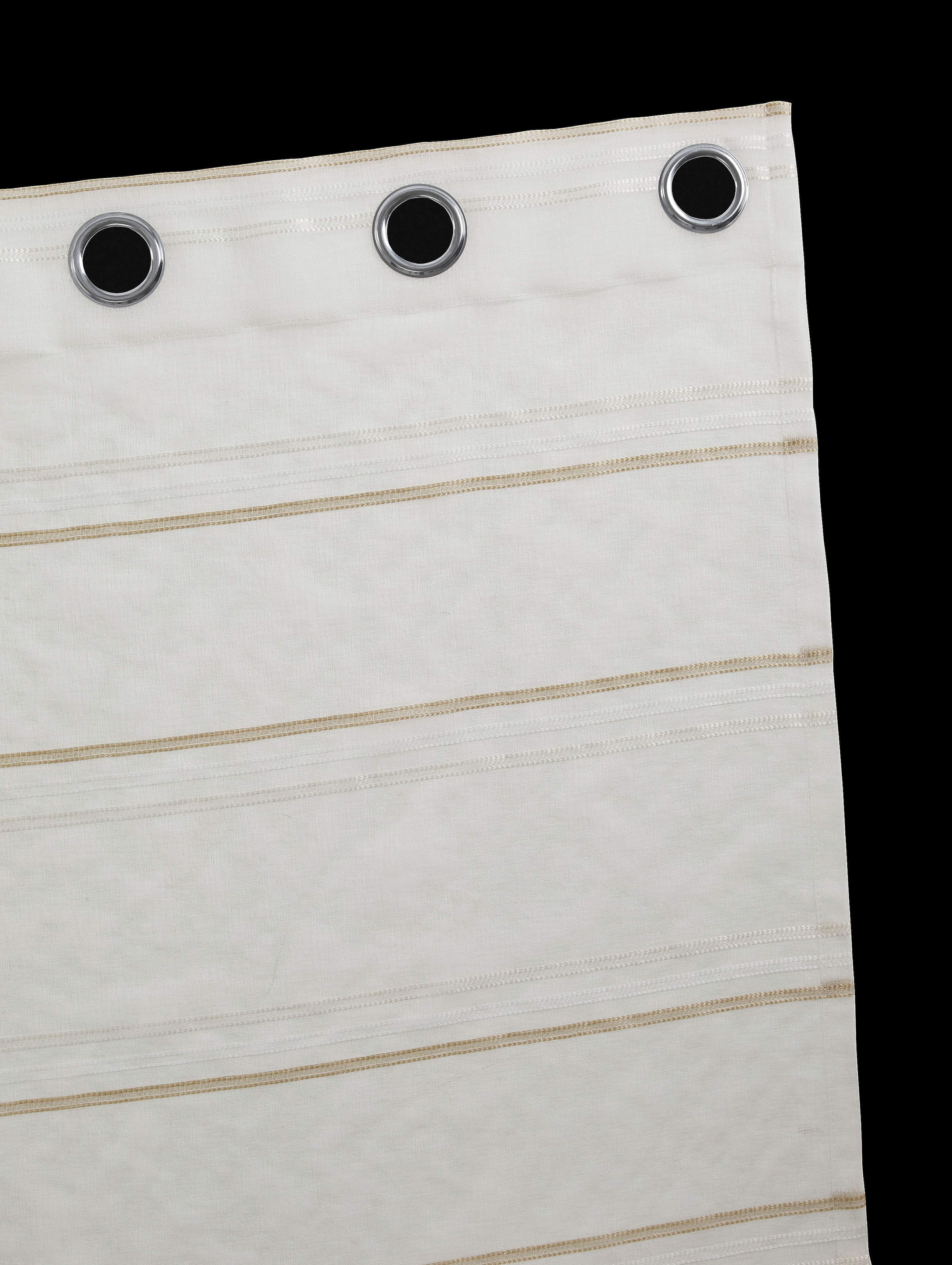 GOODproduct Gardine »Sirii« Ösen 1 Stk. tlg. Halbtransparent, angenehme Haptik, mit Streifen, modern