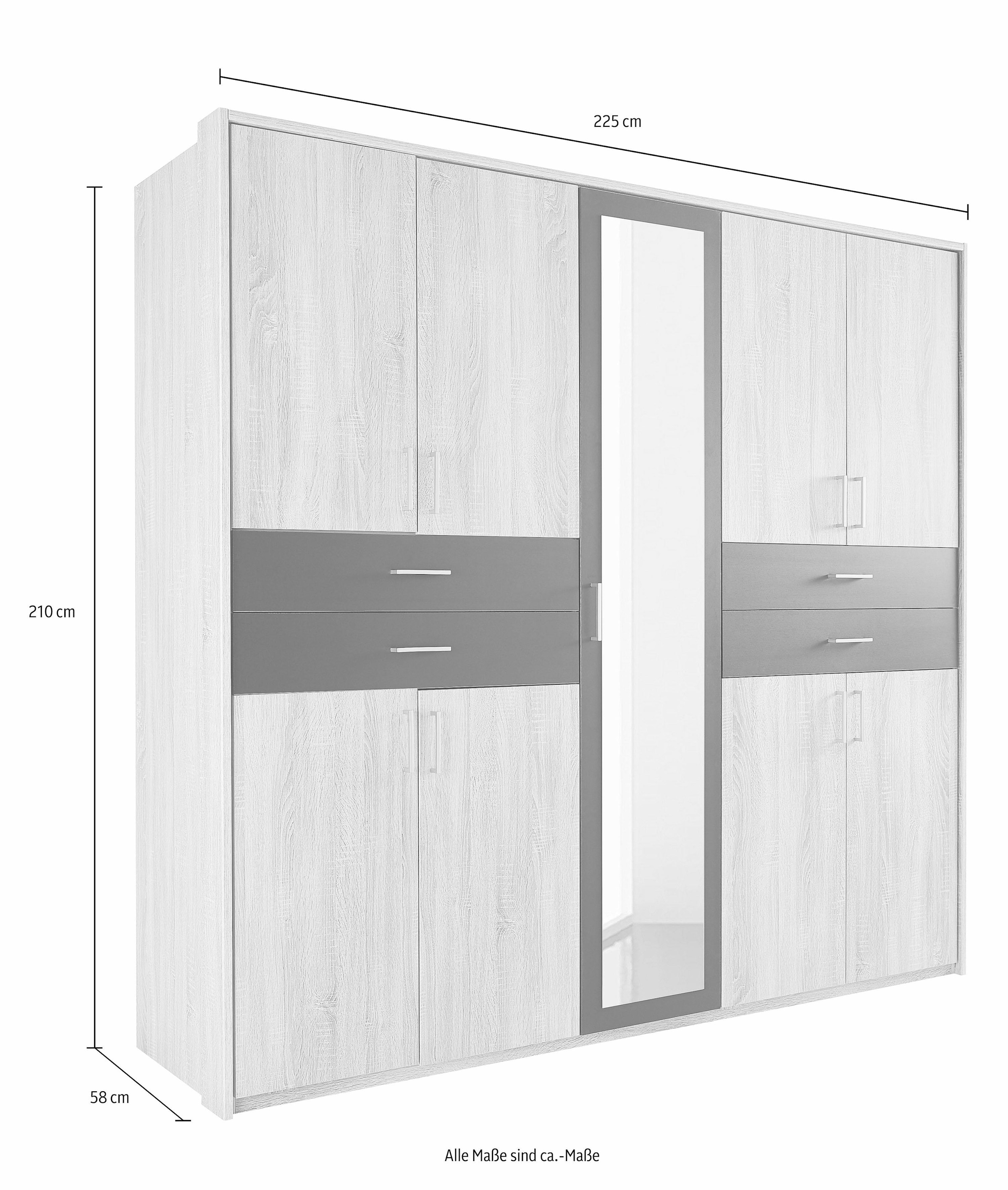 Wimex Armoires à vêtements »Taiga Kleiderschrank mit Spiegel OTTOs Choice Topseller« mit Schubladen auf bequemer Höhe