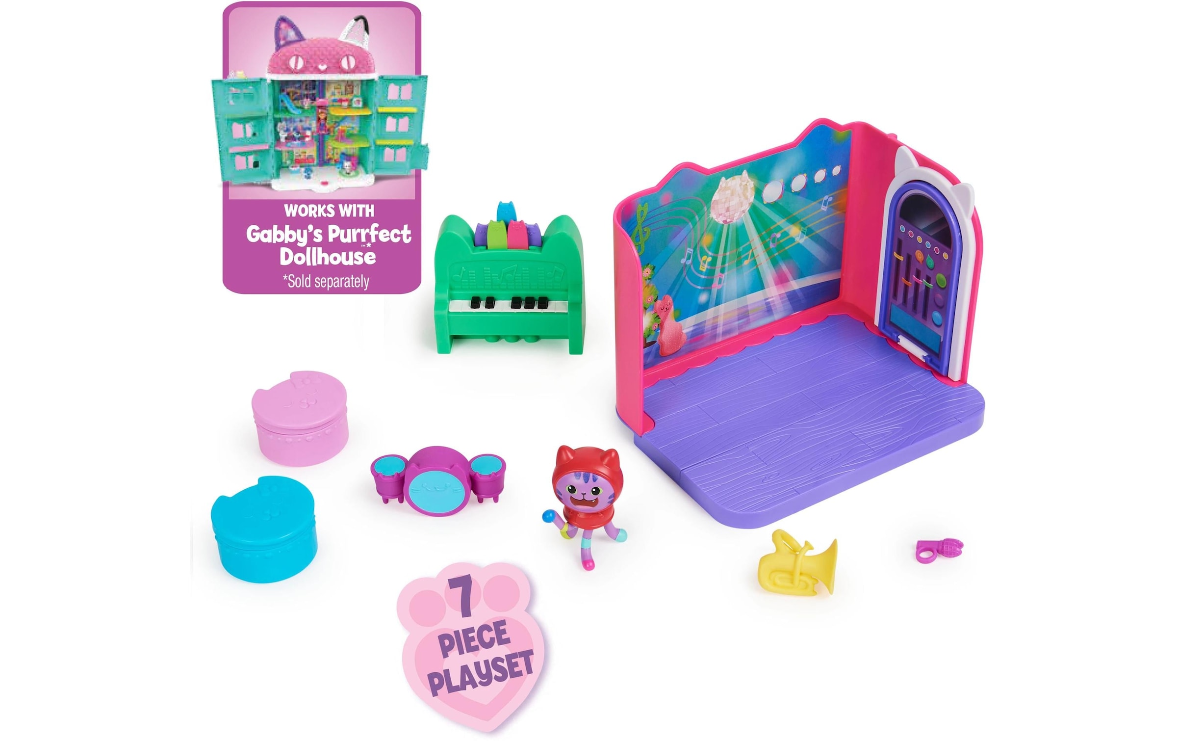 Spin Master Monde de jeu »Gabby's Dollhouse Catnips Musikzimmer Deluxe Rooms«