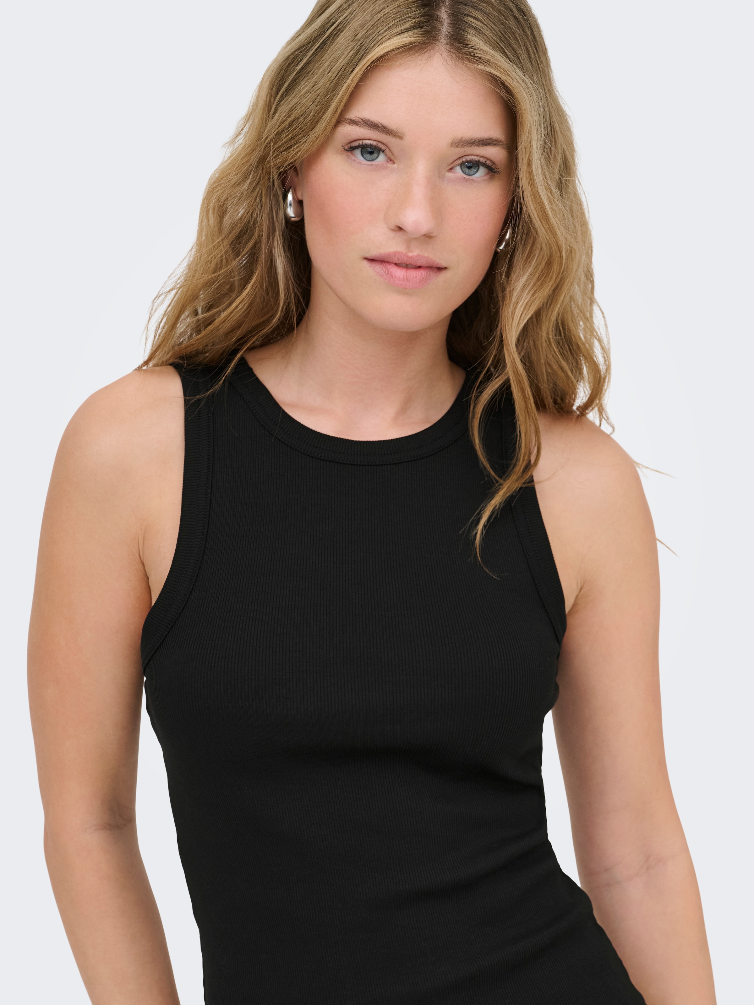 ONLY Débardeur »ONLVAL 2-WAY TANK TOP JRS NOOS« mélange de coton, col rond