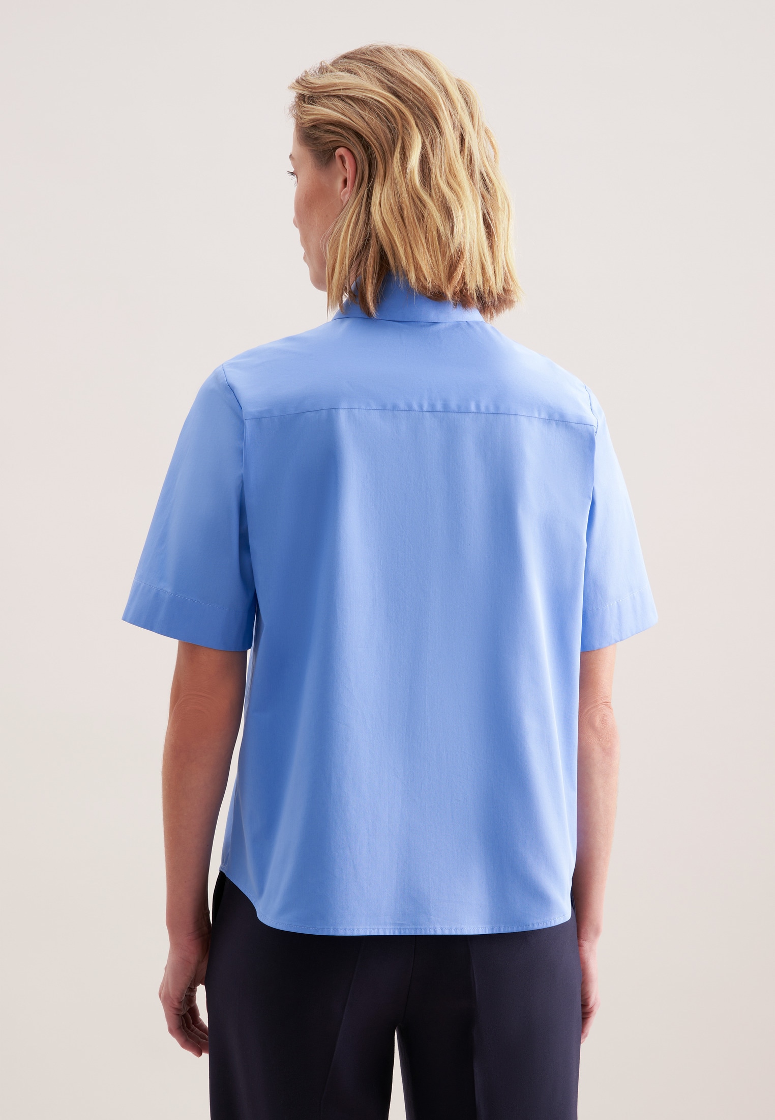 seidensticker Hemdbluse »Schwarze Rose« 1/2 Kragen Uni