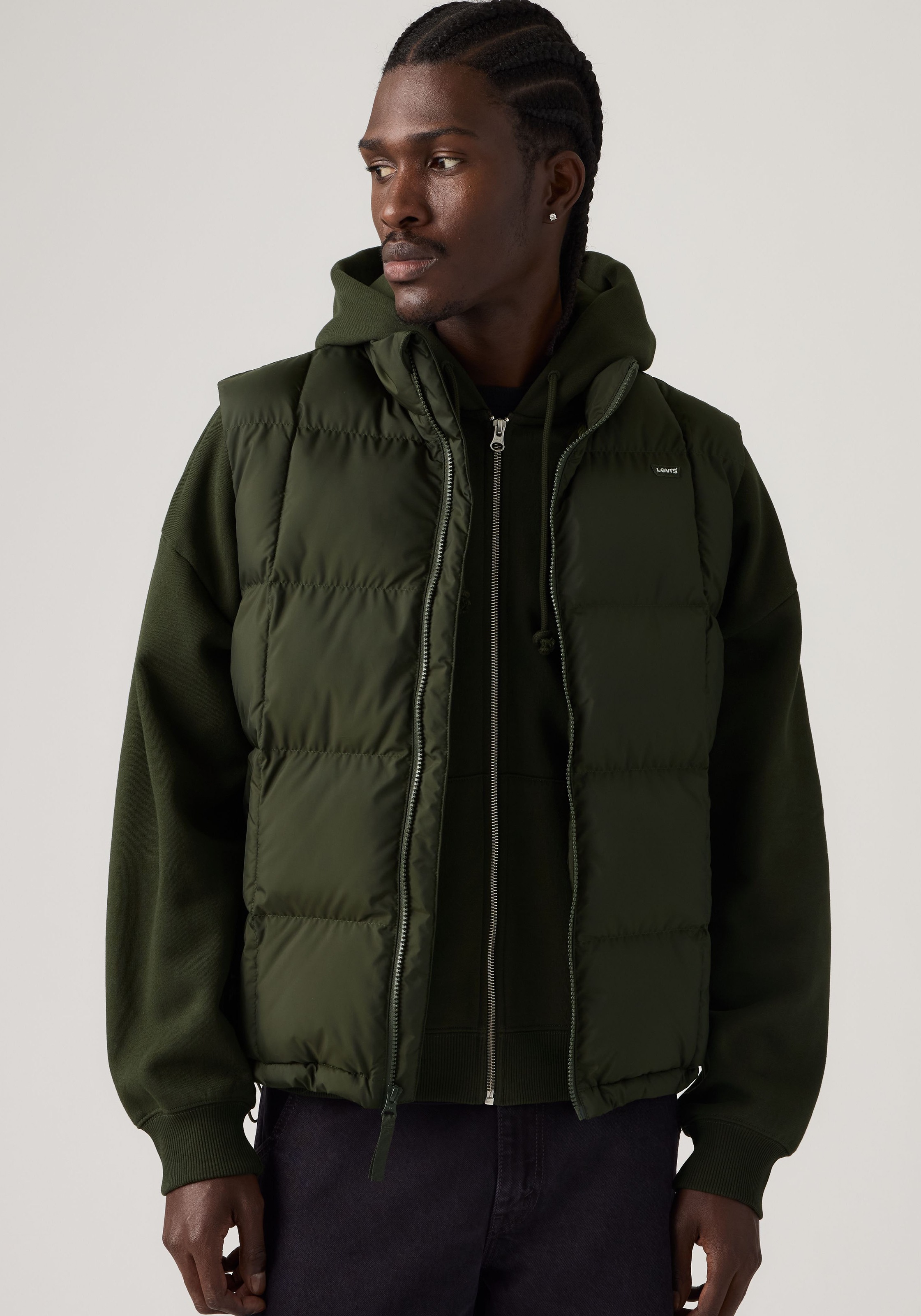 Levi's® Gilet matelassé »PIEDMONT VEST« col montant haut, fermeture éclair intégrale