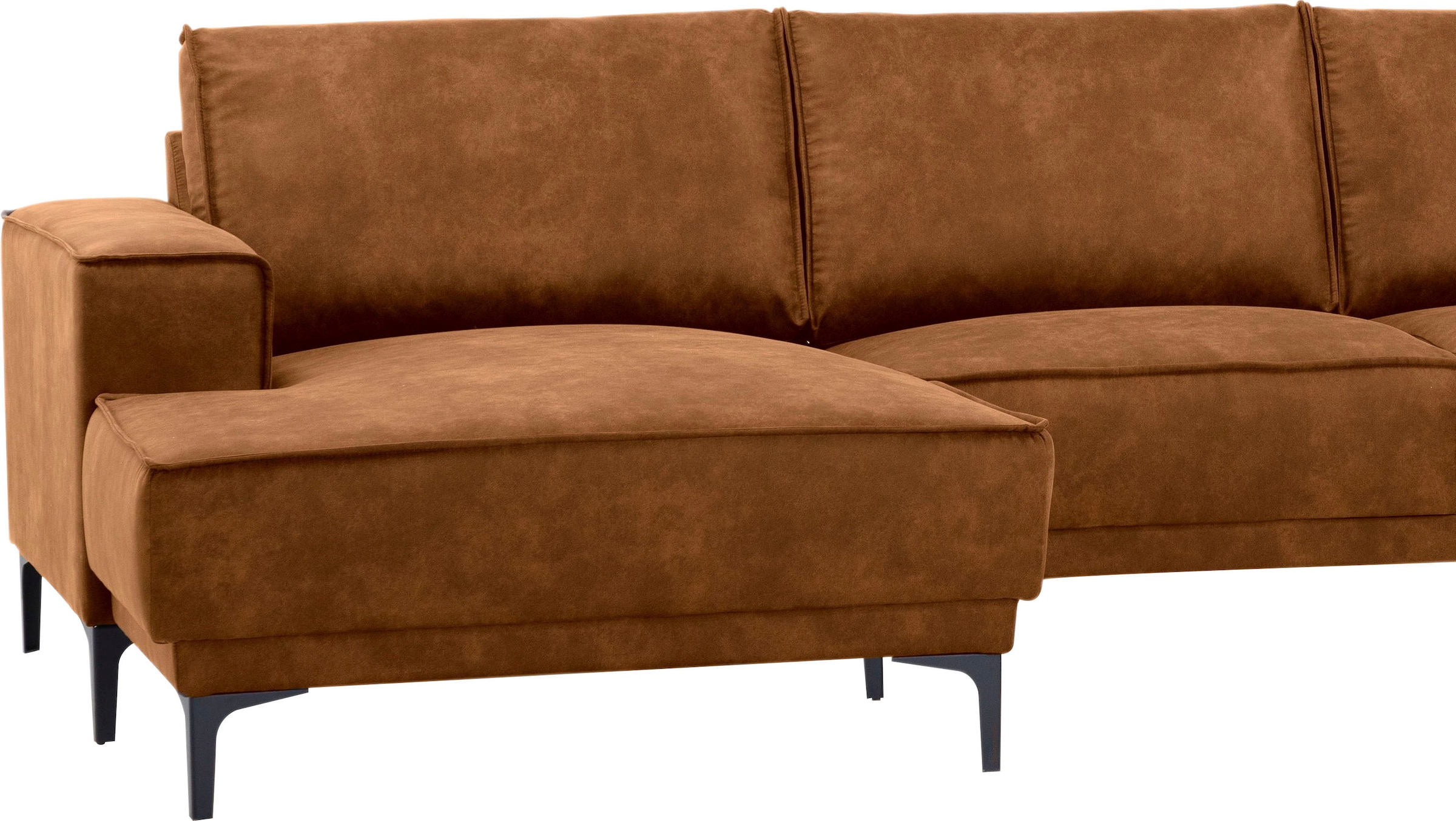 GOODproduct Wohnlandschaft »OLAND Luxus-Microfaser U-Form, XXL, B: 345 cm, Skandi-Design« U-Form, 345 cm, Wellenunterfederung, Skandi-Design, Metallfüsse