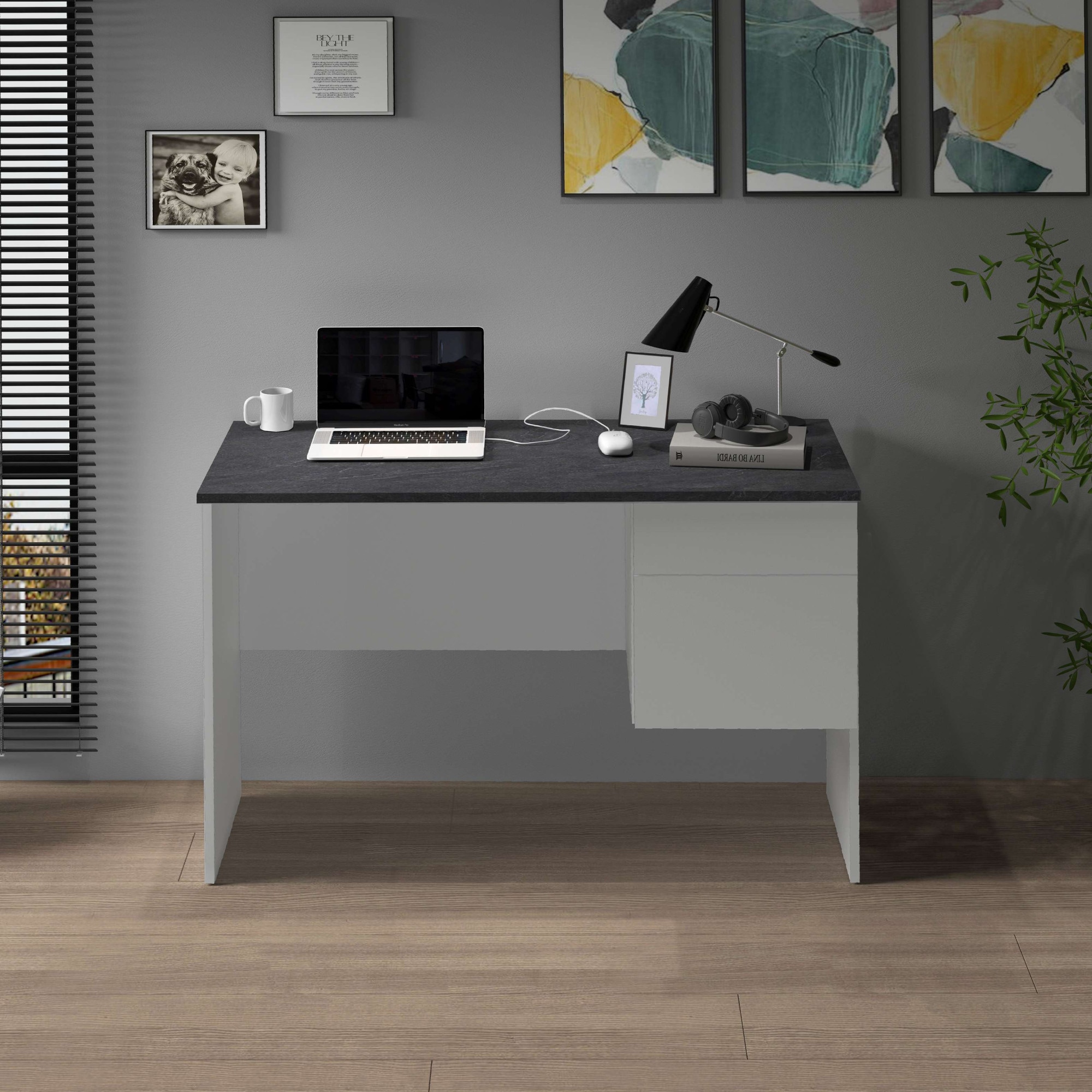 Home affaire Bureau »Sunrise, kleiner Computertisch, Bürotisch« mit 1 Tür & 1 Schublade, Tischplatte Breite 110 cm, Made in Italy