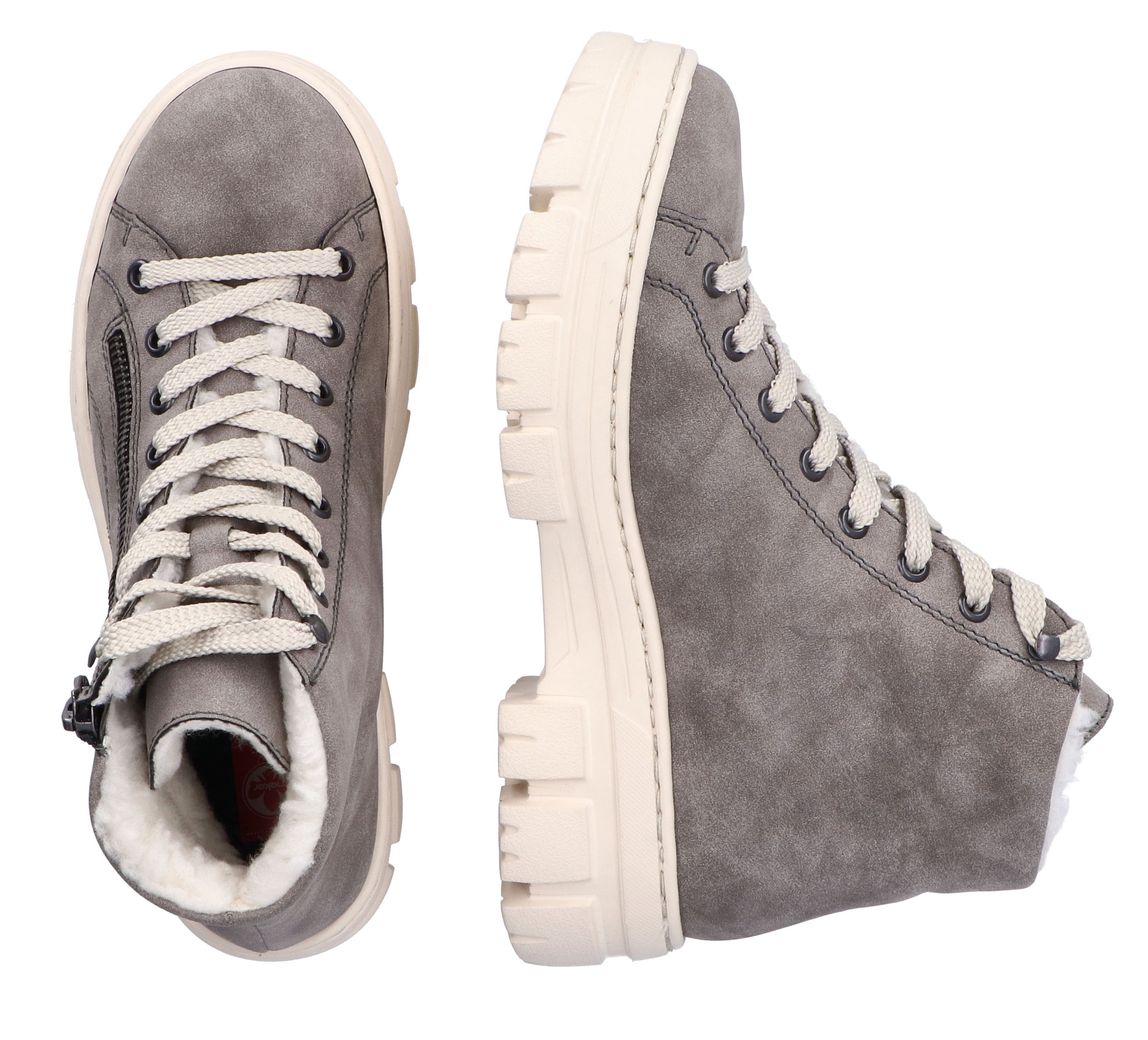 Rieker Winterboots  Plateauboots, Schnürboots mit Reissverschluss an der Aussenseite