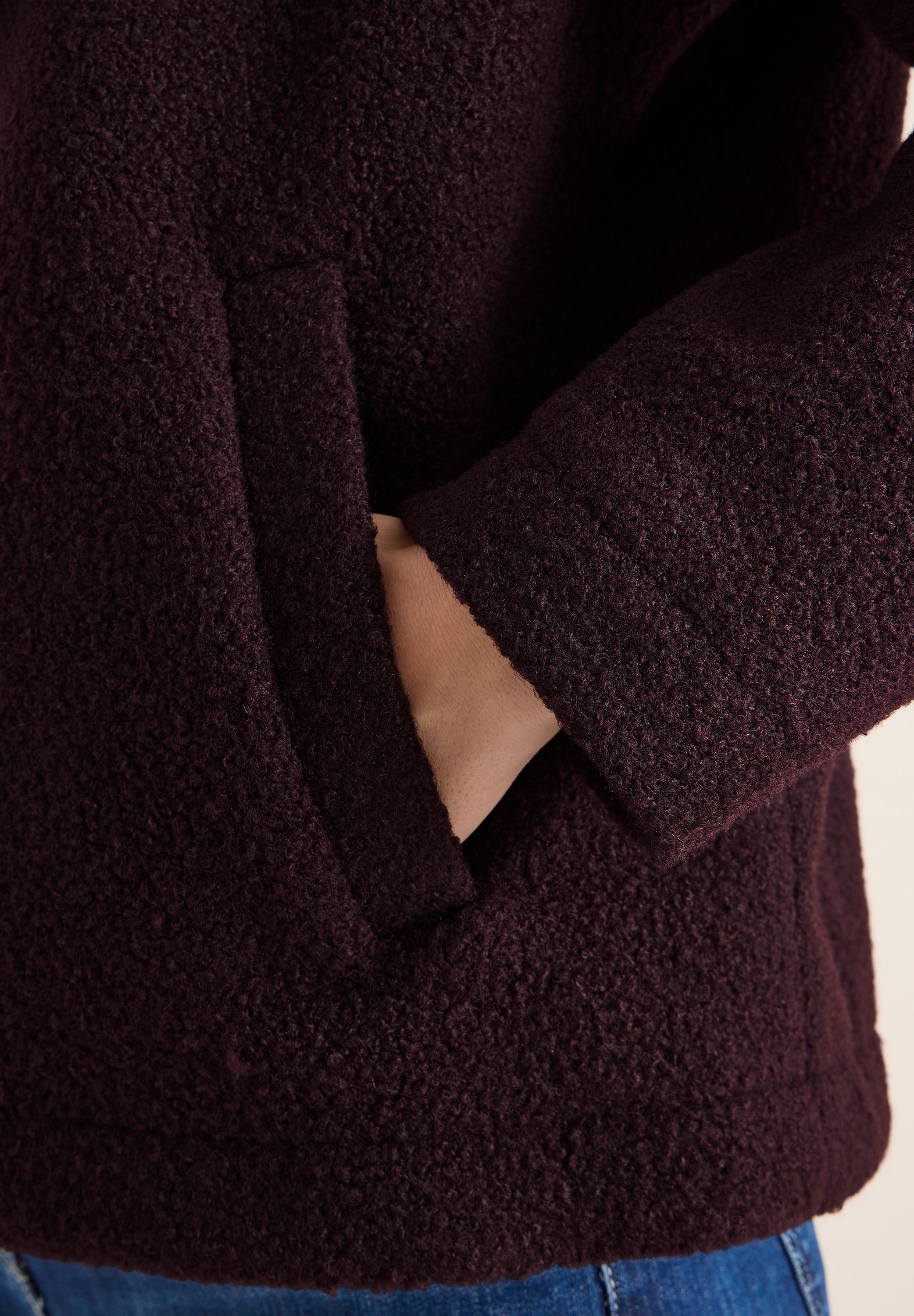 Cecil Veste courte ohne Kapuze in weicher Teddy-Qualität