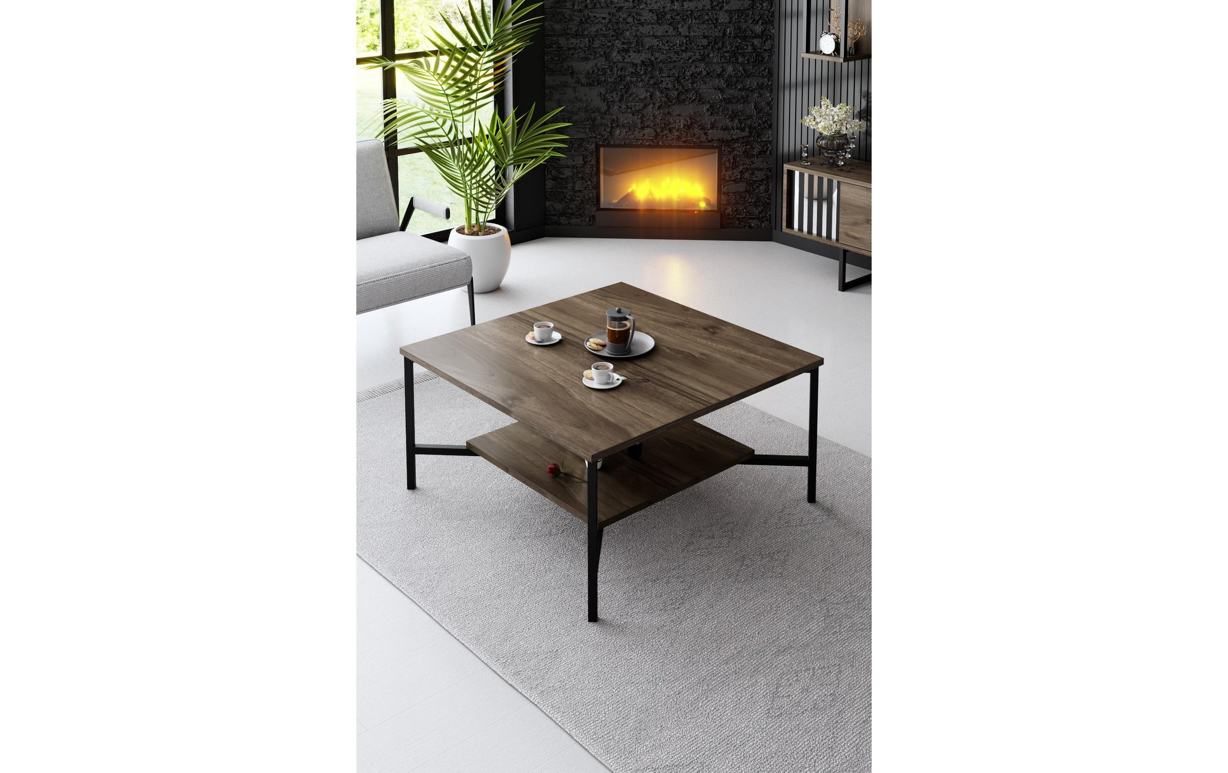 WOODY FASHION Beistelltisch »Couchtisch Black Line«