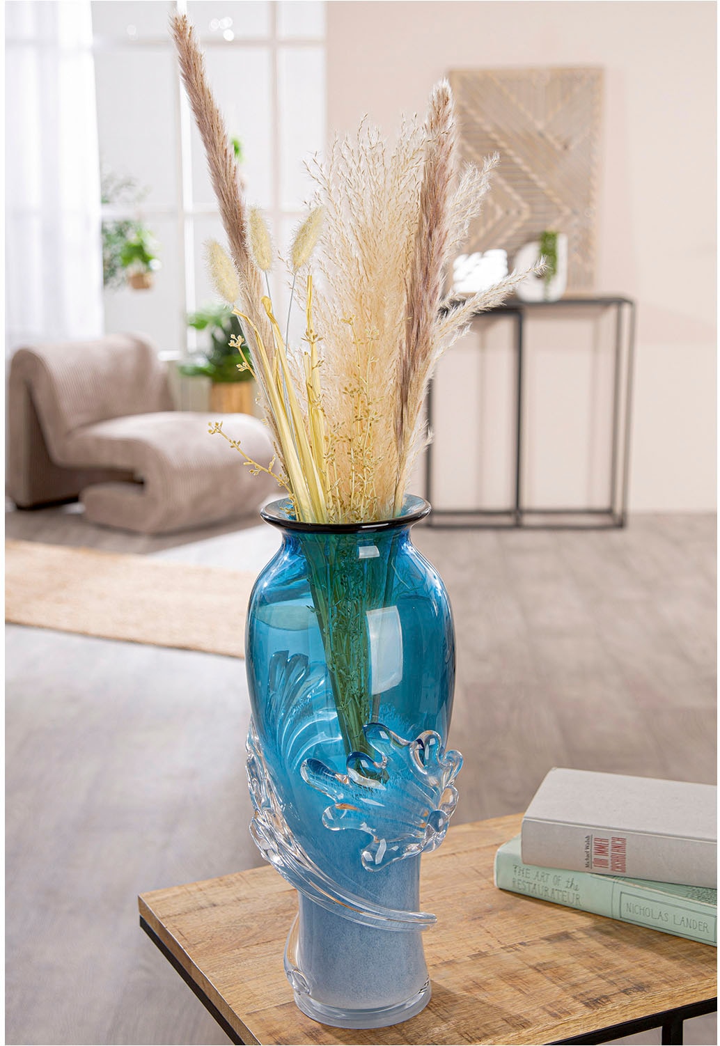 Casablanca by Gilde Tischvase »Vase Wave blau«