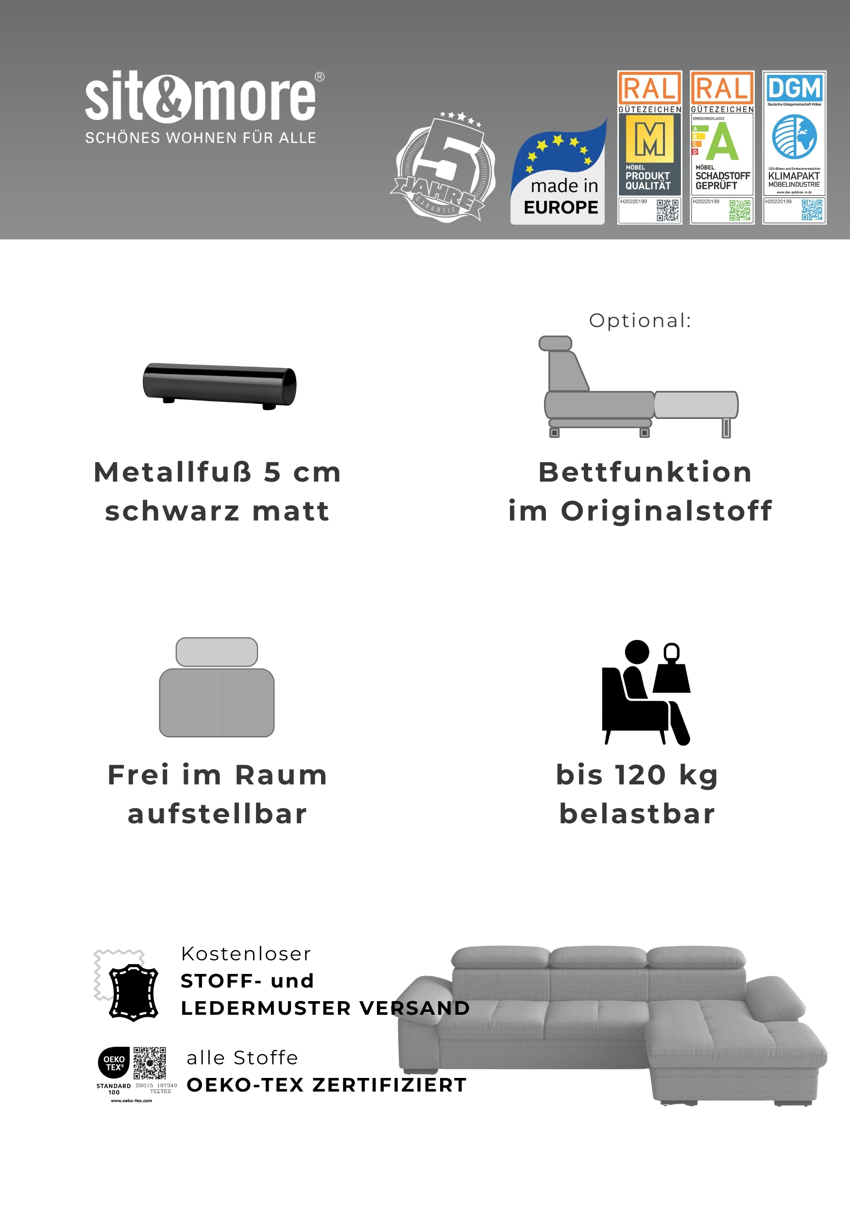sit&more Tabouret rembourré »Viola« mit praktischen Stauraum