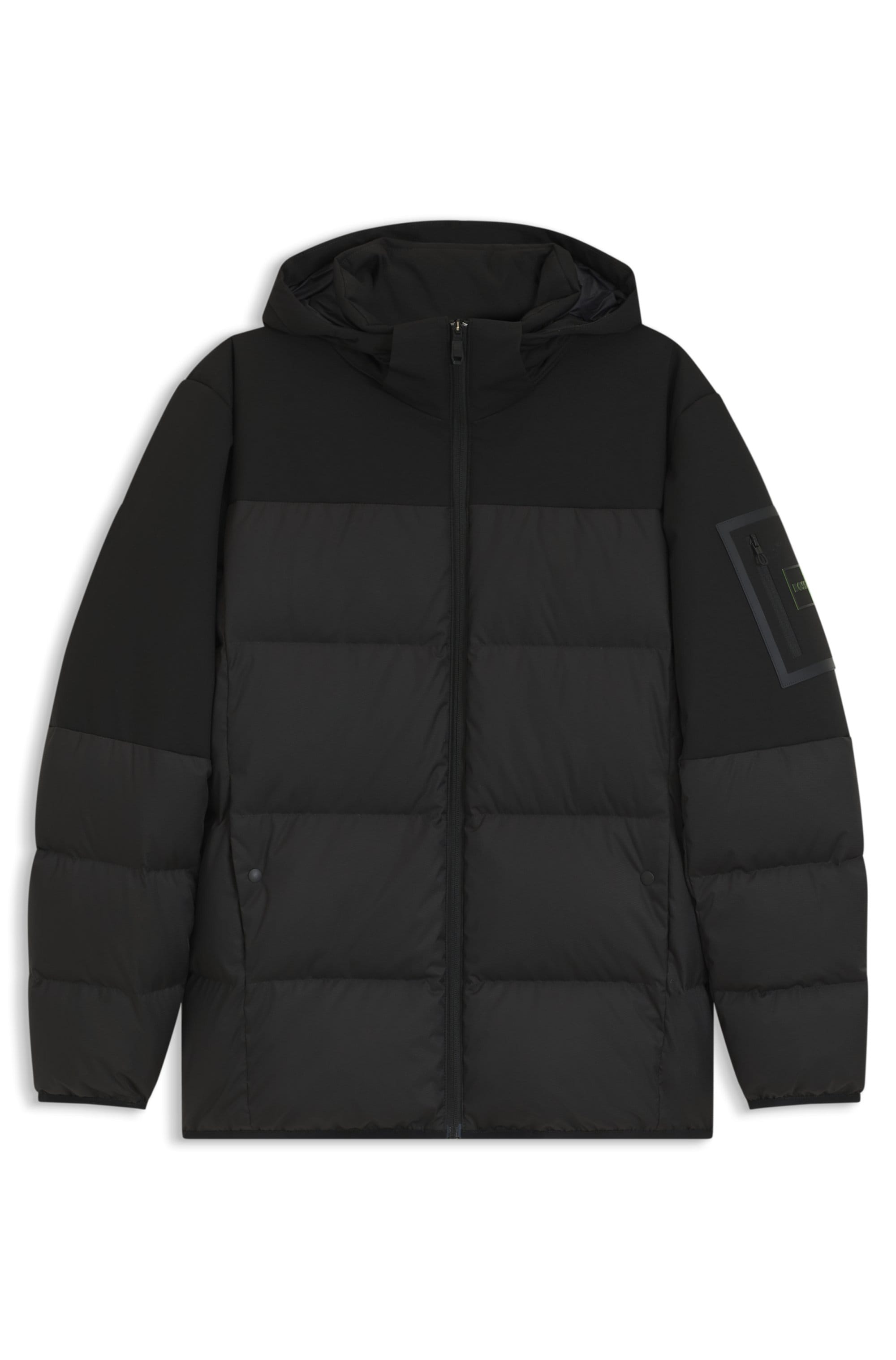 BOSS GREEN Doudoune mit Kapuze abnehmbare Kapuze, Regular Fit, warm wattiert