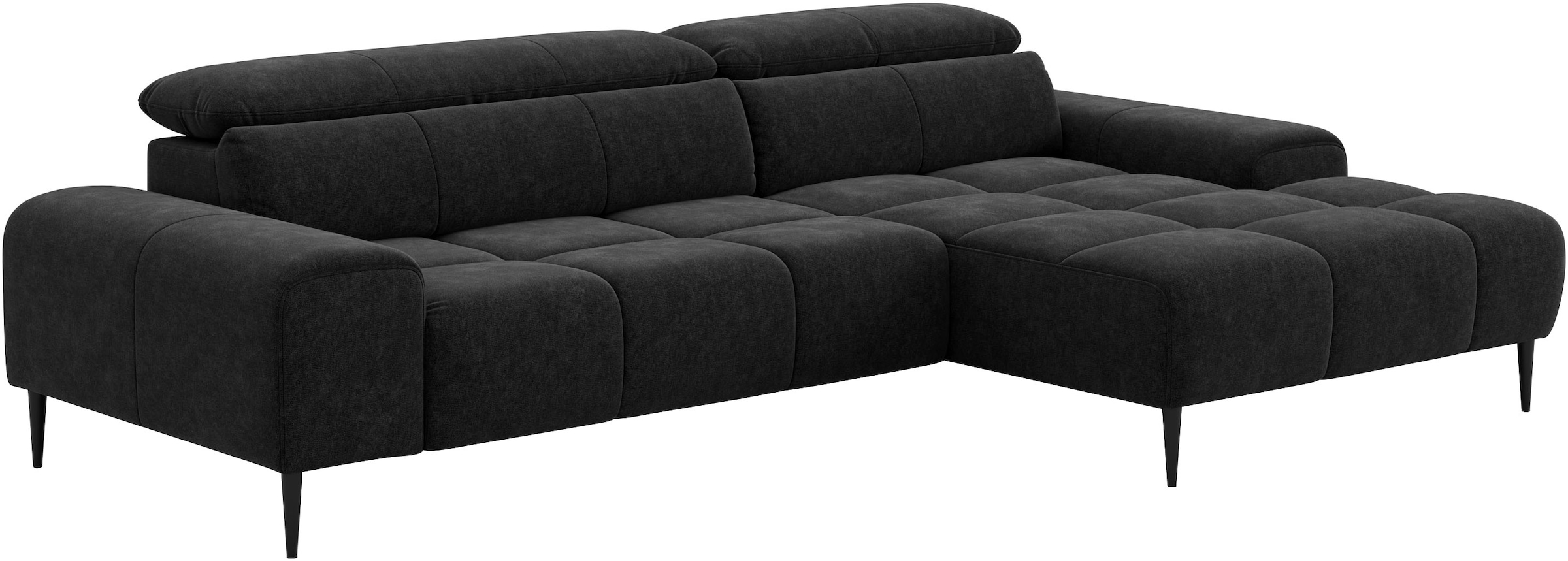 COTTA Canapé d'angle »Theo L-Form, B: 290 cm« mit Kopfteilverstellung, optional Sitztiefenverstellung