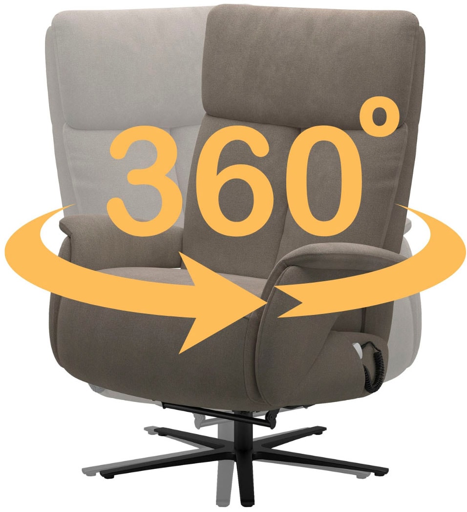 sit&more TV-Sessel »Triple Seven mit Kopfteilver, Drehfunktion, Herz-Waage & Relaxfunktion« Ergonomie M: elektr. Fussstütze & Rückenlehne