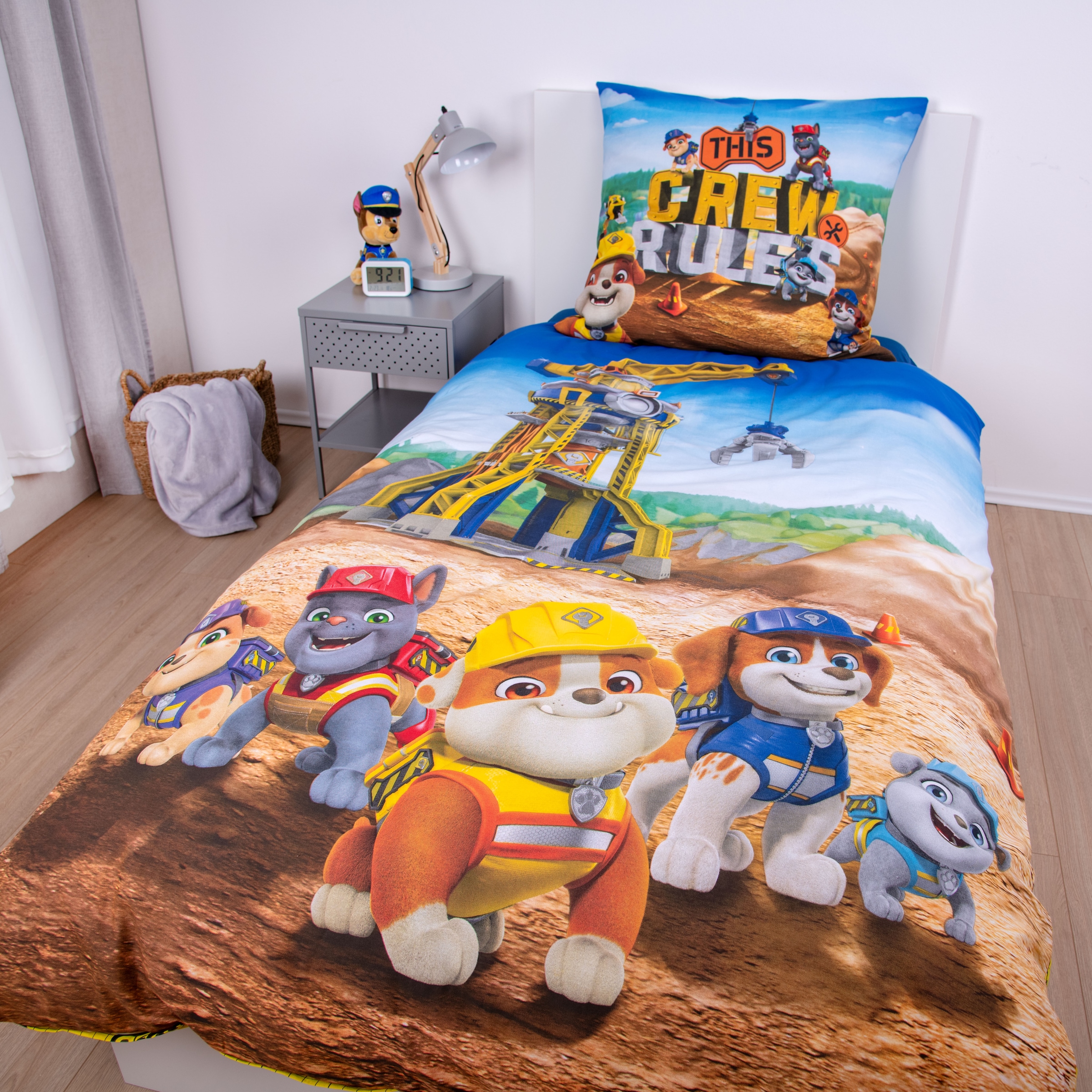 PAW PATROL Bettwäsche »Paw Patrol Rubbel&Crew« 2 Stk. Wendebettwäsche
