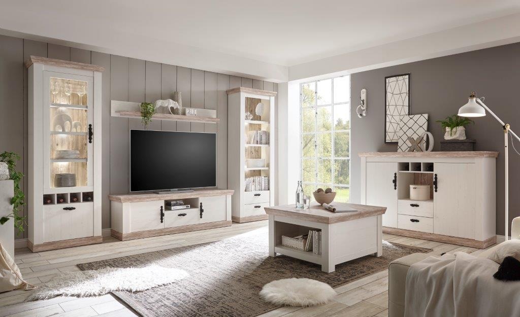 Home affaire Vitrines »Florenz« Stauraumvitrine im romantischen Landhaus-Look, Höhe 201 cm