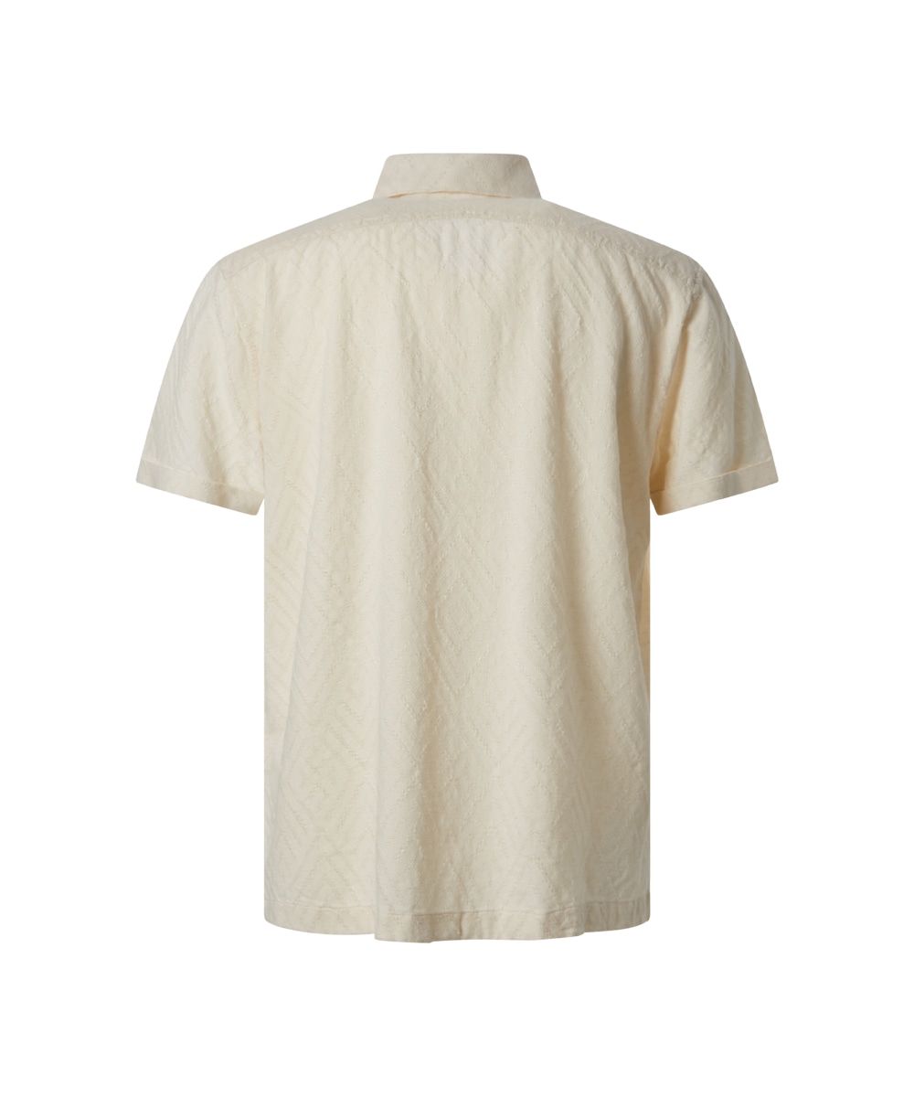 Pioneer Authentic Jeans Kurzarmhemd mit Jacquard Muster