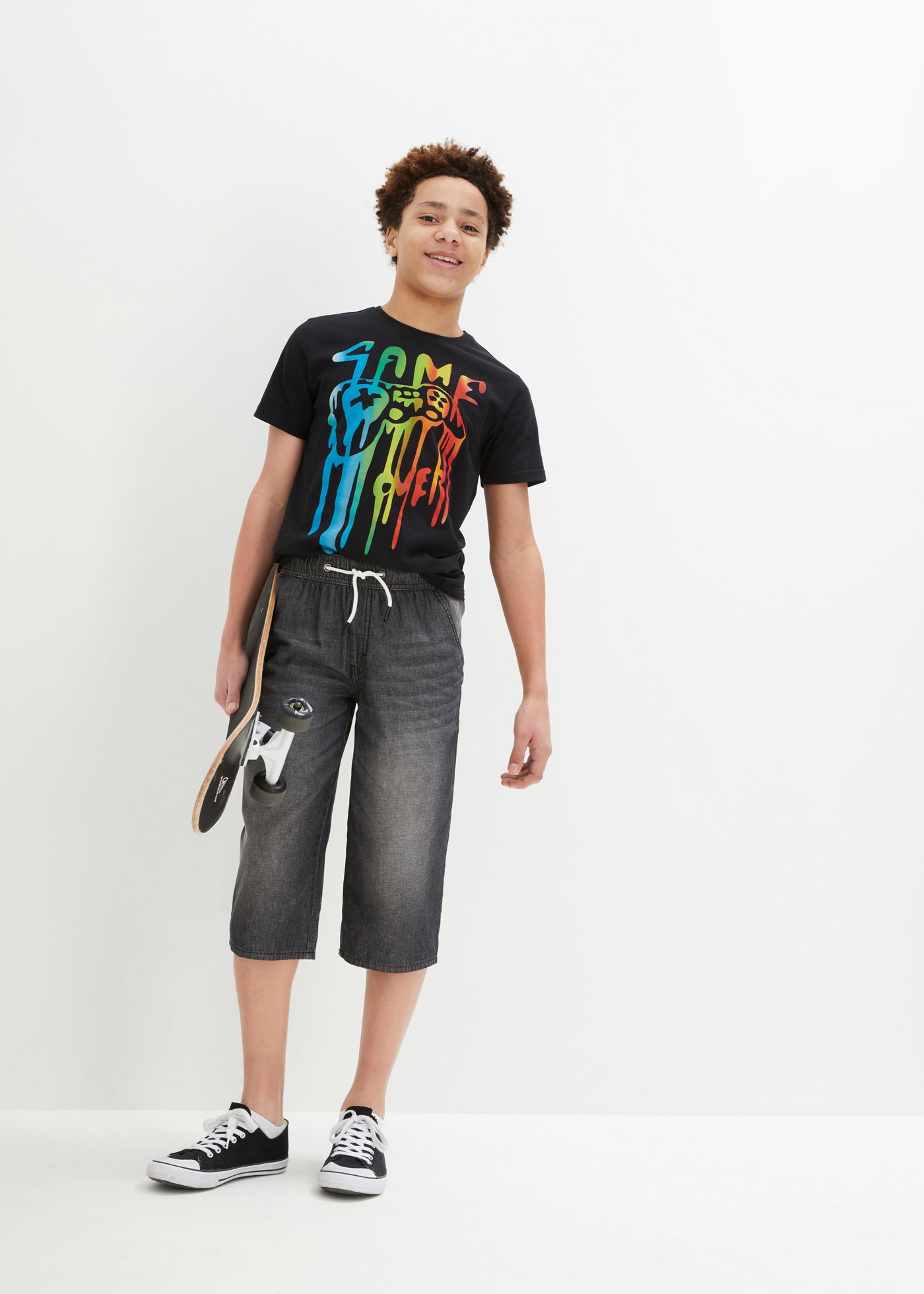 bonprix T-shirt T-Shirt mit Baumwolle