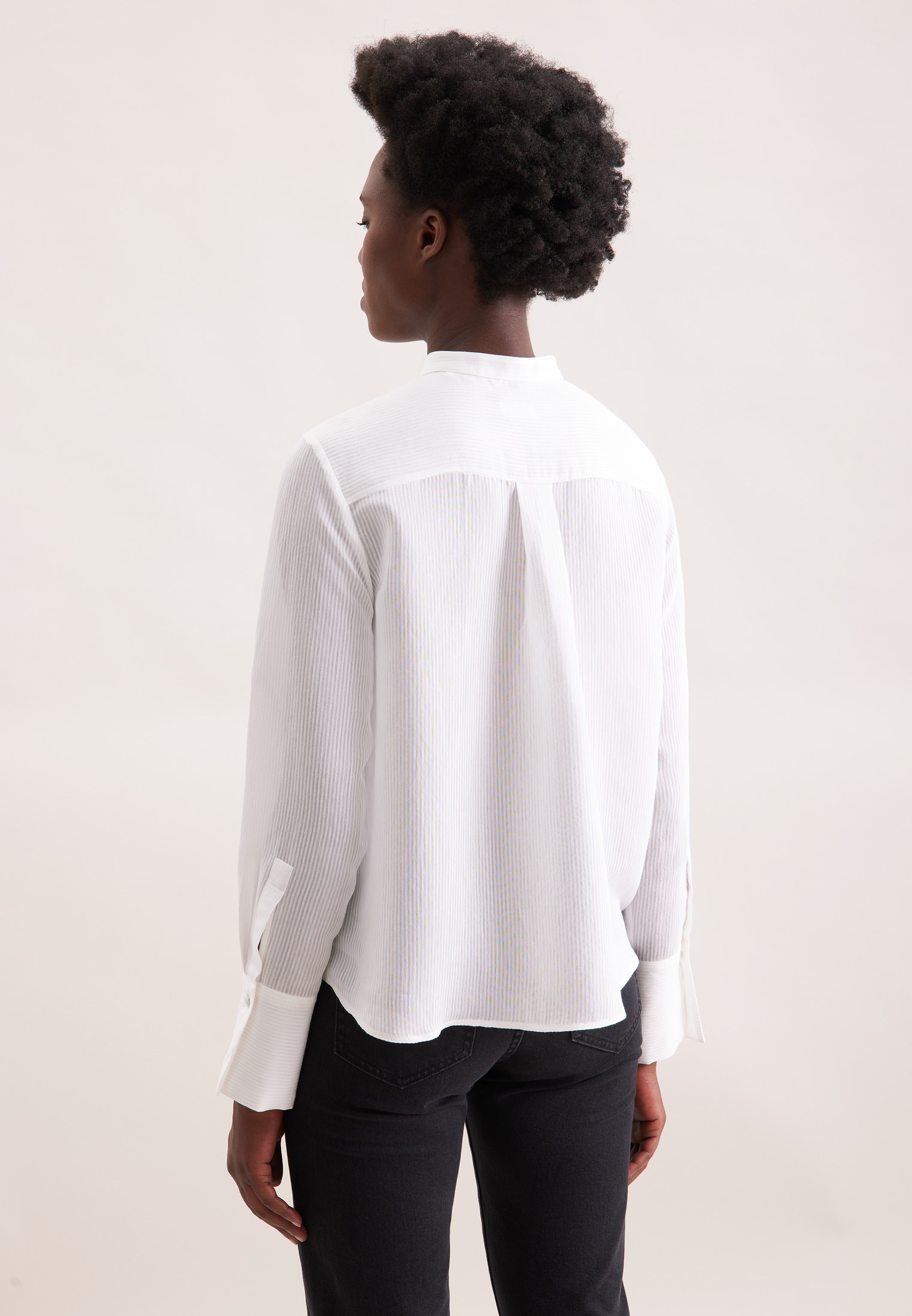 seidensticker Blouse classique col montant 1/1 uni