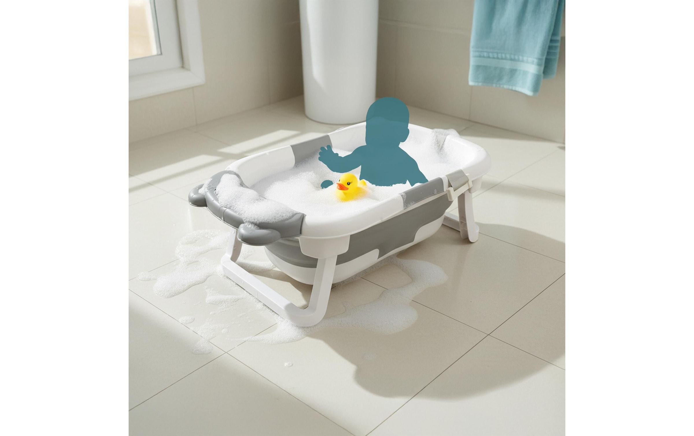 relaxdays Baignoire pour bébé Höhe 21,5 cm