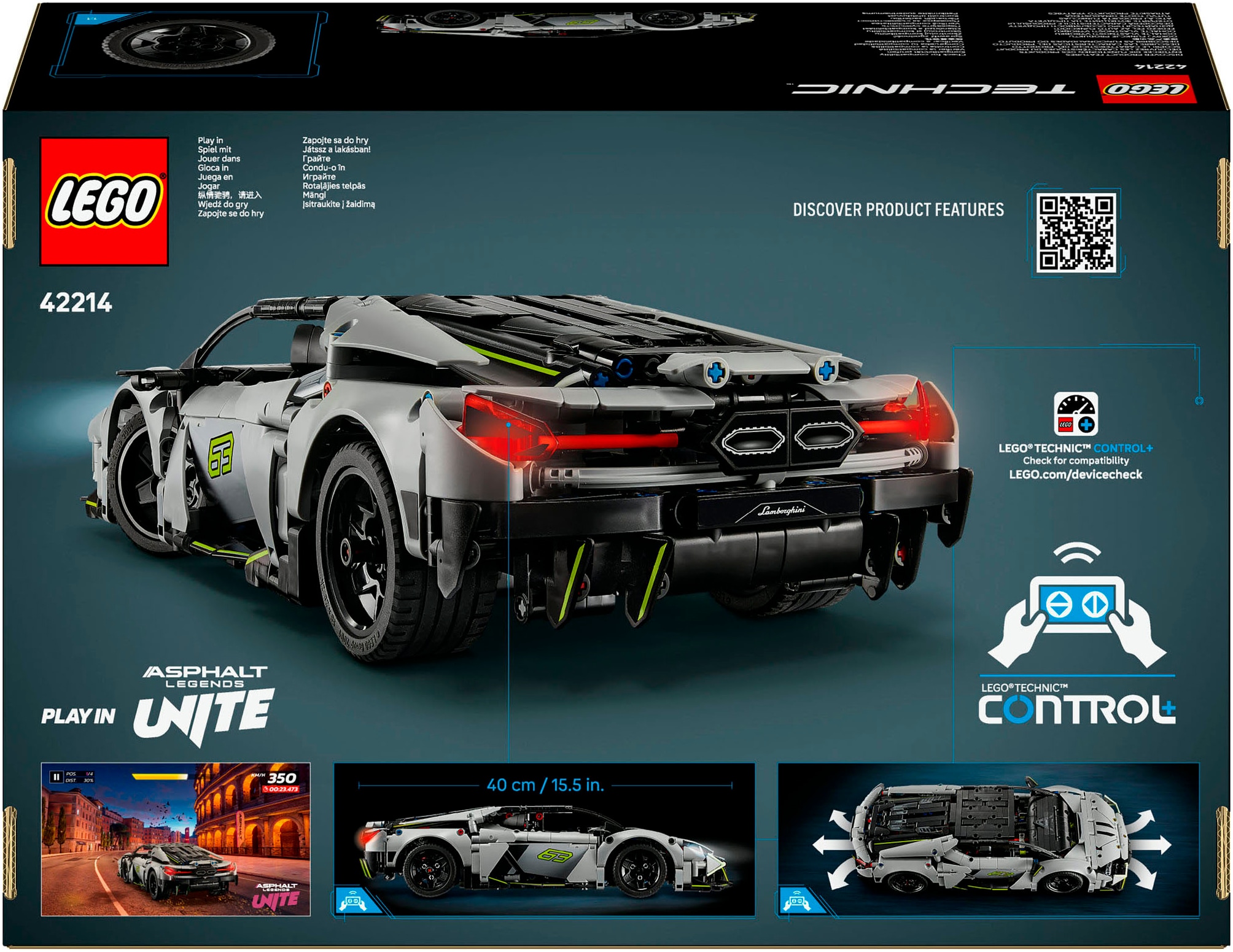 LEGO® Konstruktionsspielsteine »Lamborghini Revuelto Supersportwagen (42214), LEGO Technic« Made in Europe