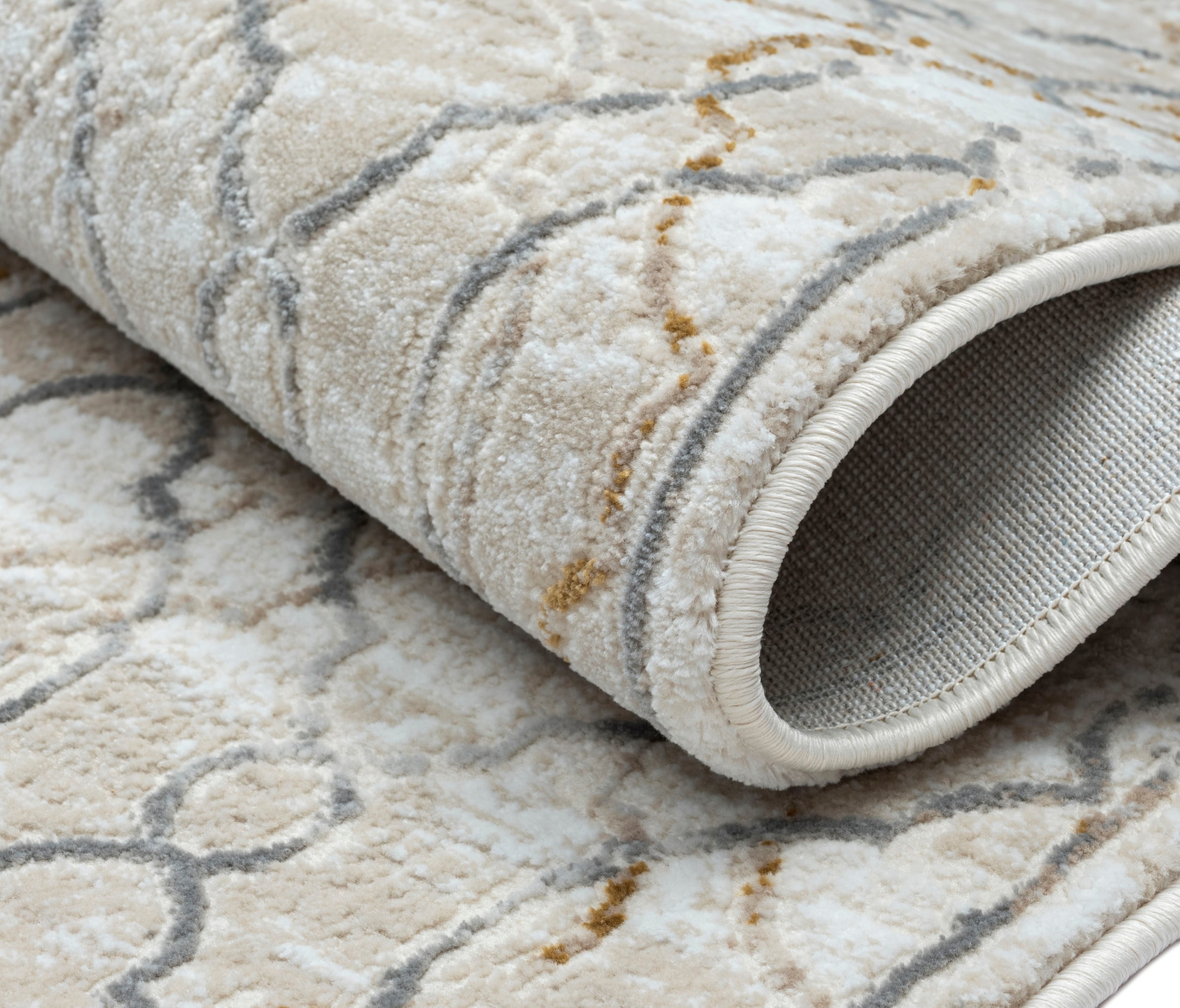 Myflair Möbel & Accessoires Teppich »My Floor, LAGERRÄUMUNG!« rechteckig 10 mm Höhe Kurzflor, Retro-Style, mit Fransen, besonders weich durch Microfaser