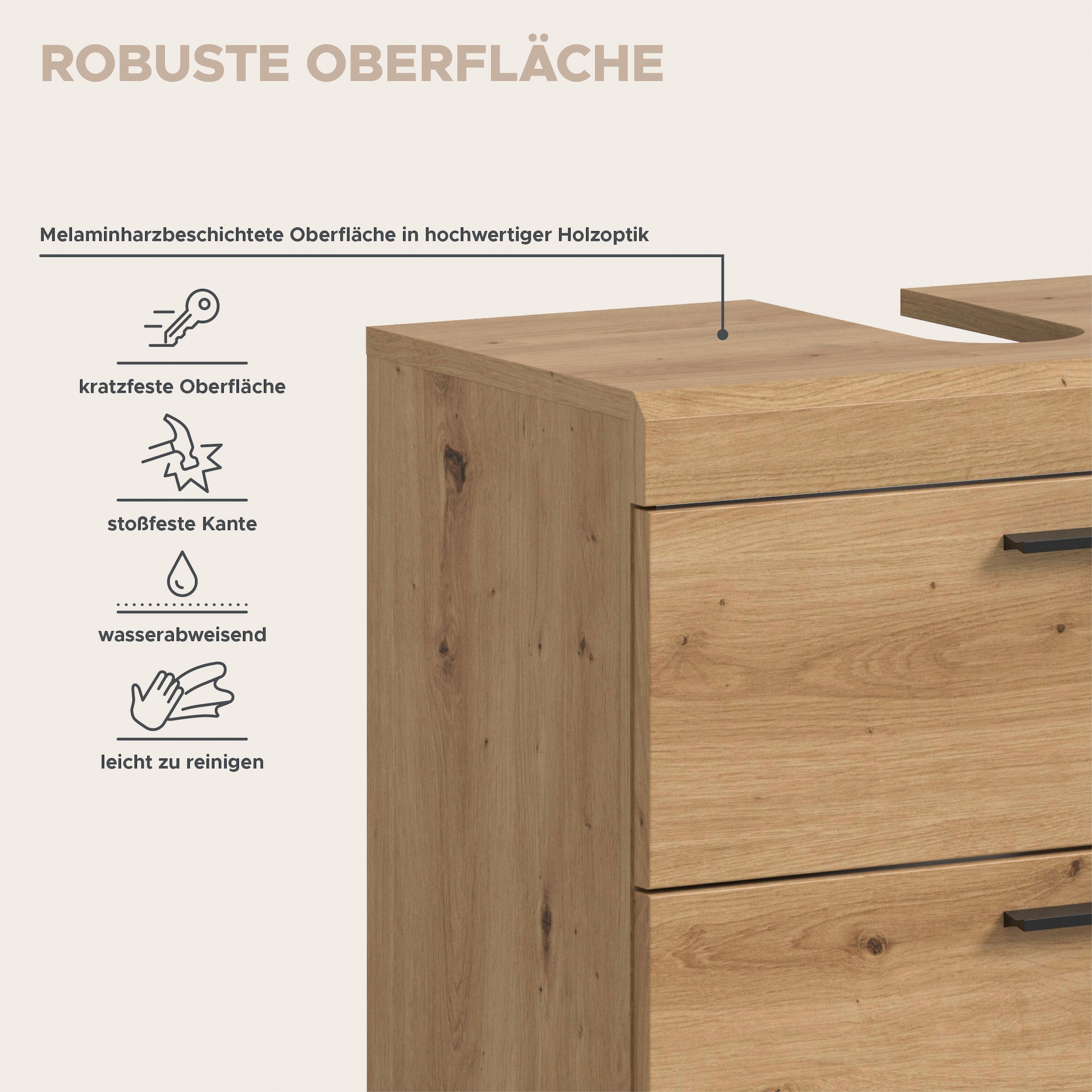 welltime Ensemble de meubles de salle de bain »SIENA, 5 teilig, inklusive LED Beleuchtung, bestehend aus:« Ensemble, BEST-SELLER !, 5 cuis tlg.