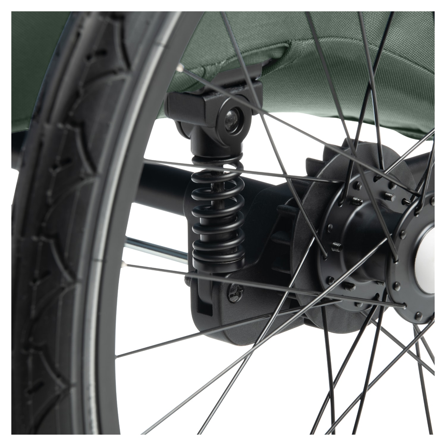 Hauck Fahrradkinderanhänger »2in1 Bike Trailer und Buggy Dryk Duo Plus, dark green« für 2 Kinder; inklusive Deichsel