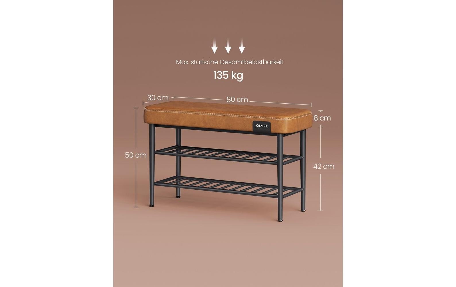 VASAGLE Empileur de chaussures »Ekho 80 x 50 cm Braun«