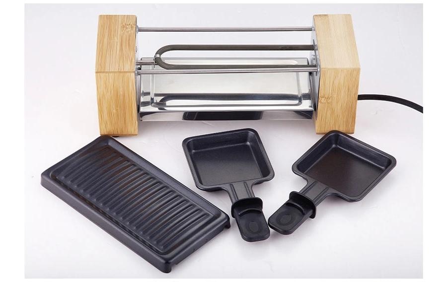   Raclette »Berger Lanz Bamboo 2 Personen« 2 Stk. Raclettepfännchen 320 W Kompakter Raclettegrill für gemütliche Abende