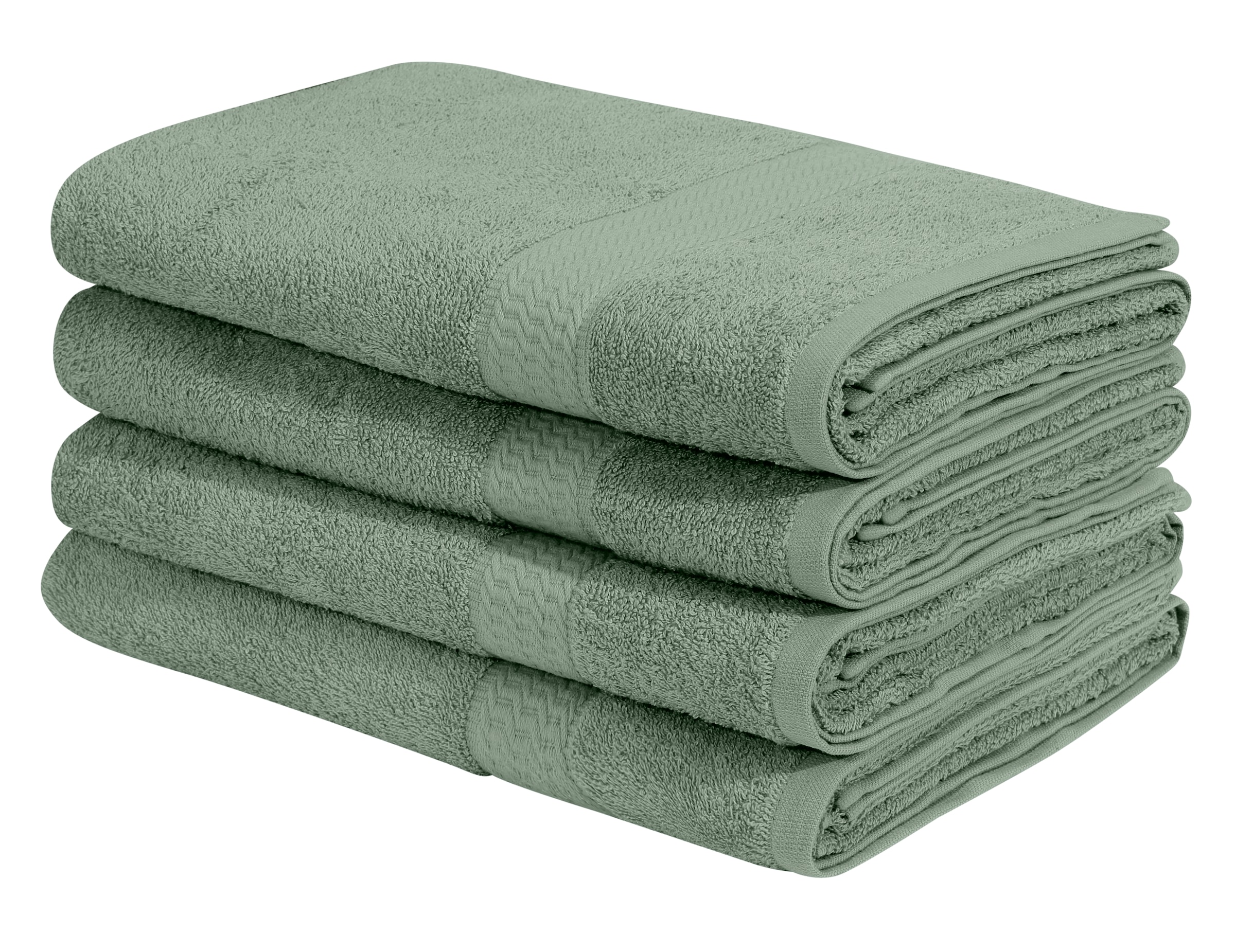 my home Duschtücher »Juna, als Set und Serie erhältlich, 4 Duschtücher, 70x140cm« Handtuch Set, 100% Baumwolle, mit Bordüre, Uni-Farben, weich