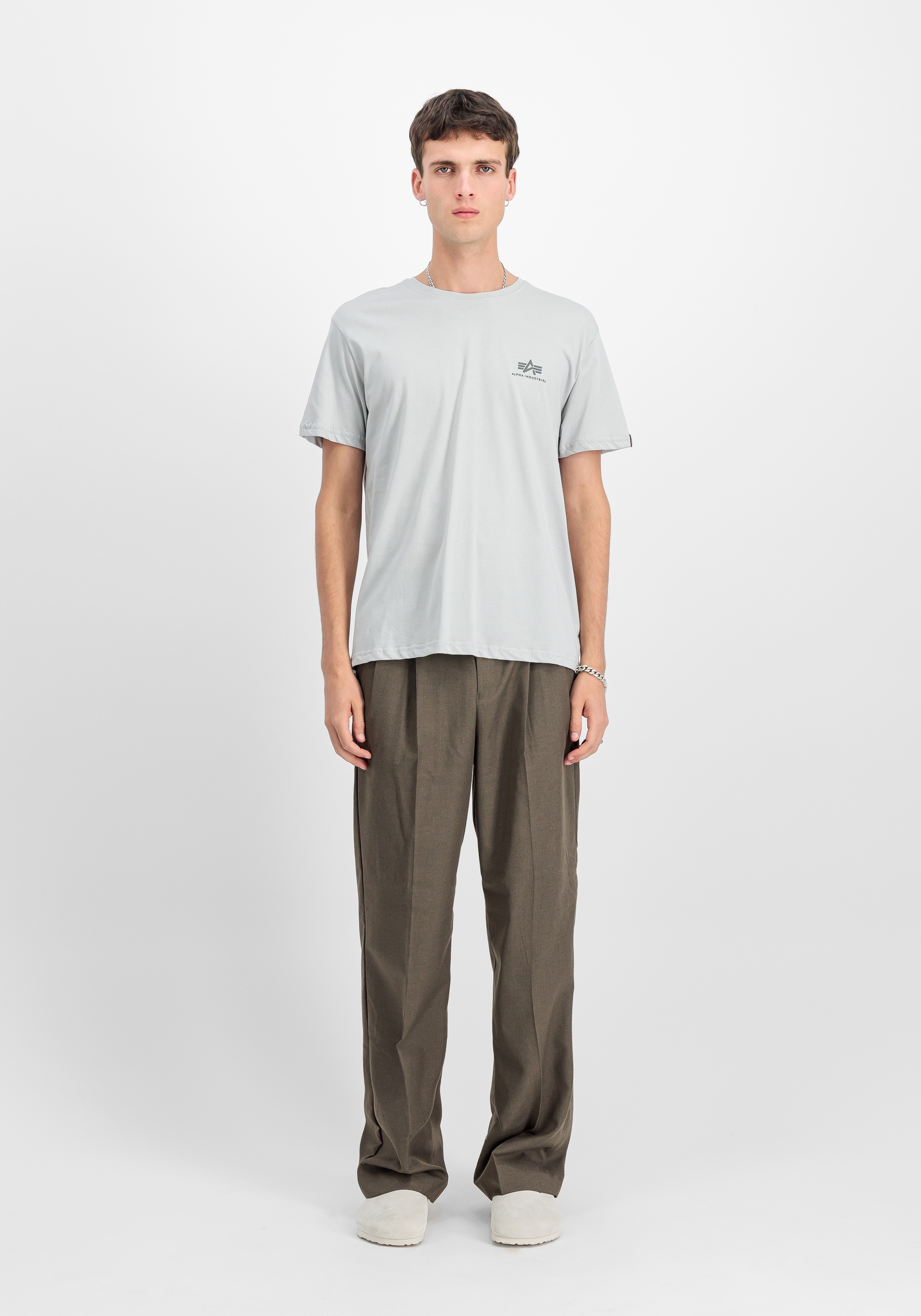Alpha Industries Rundhalsshirt »BASIC T SMALL LOGO« Baumwolle, regular fit