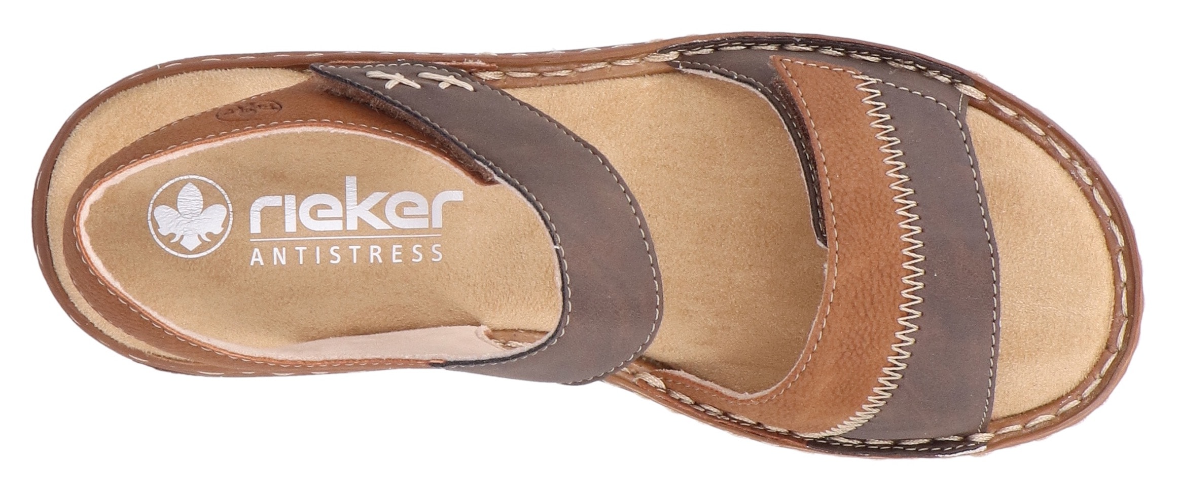 Rieker Sandale  Riemchensandale, Sommerschuh, Sandalette, Klettschuh mit Keilabsatz