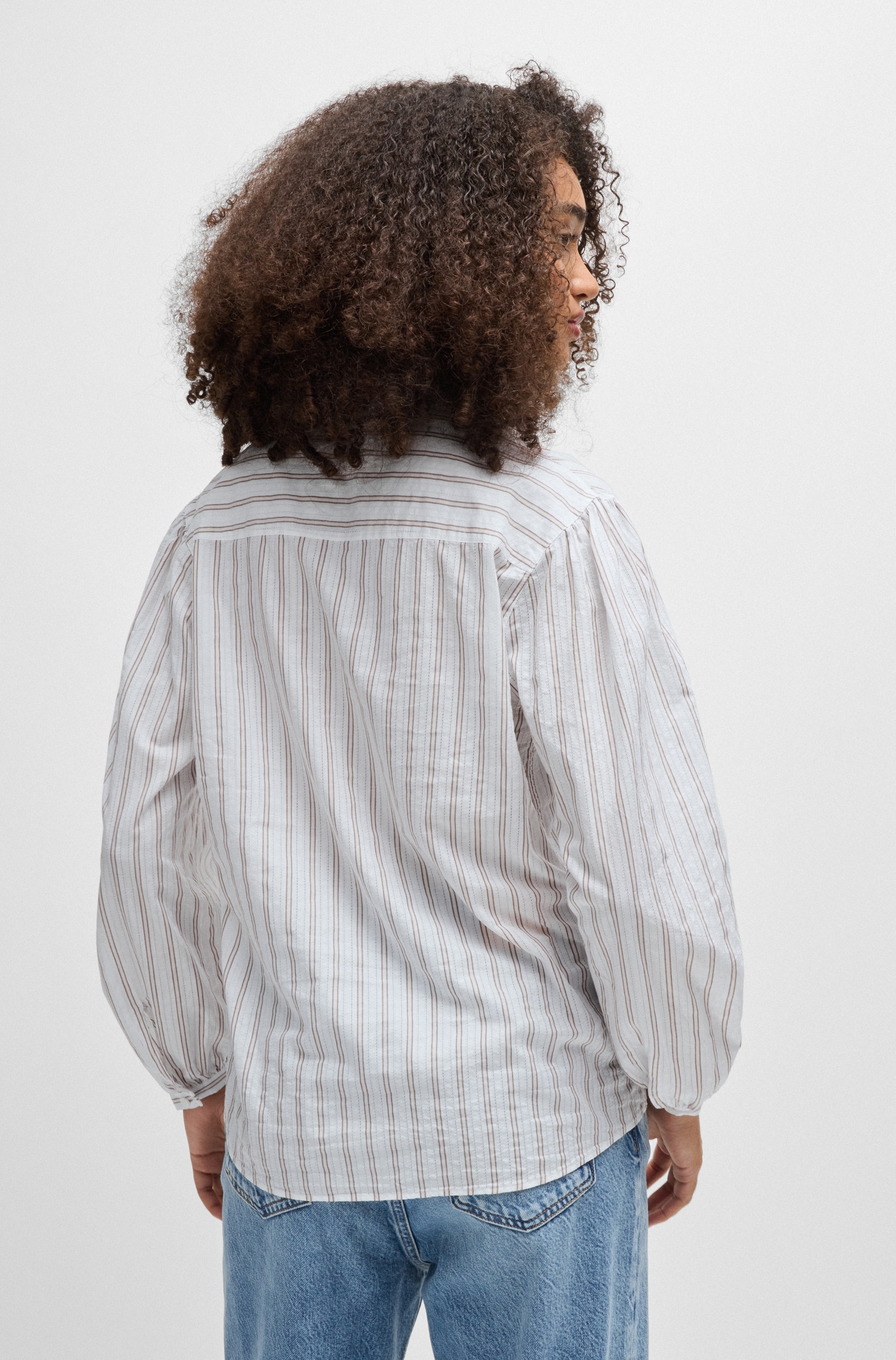 BOSS ORANGE Klassische Bluse »Bilast Premium Damenmode« mit Raffungen an den Ärmeln