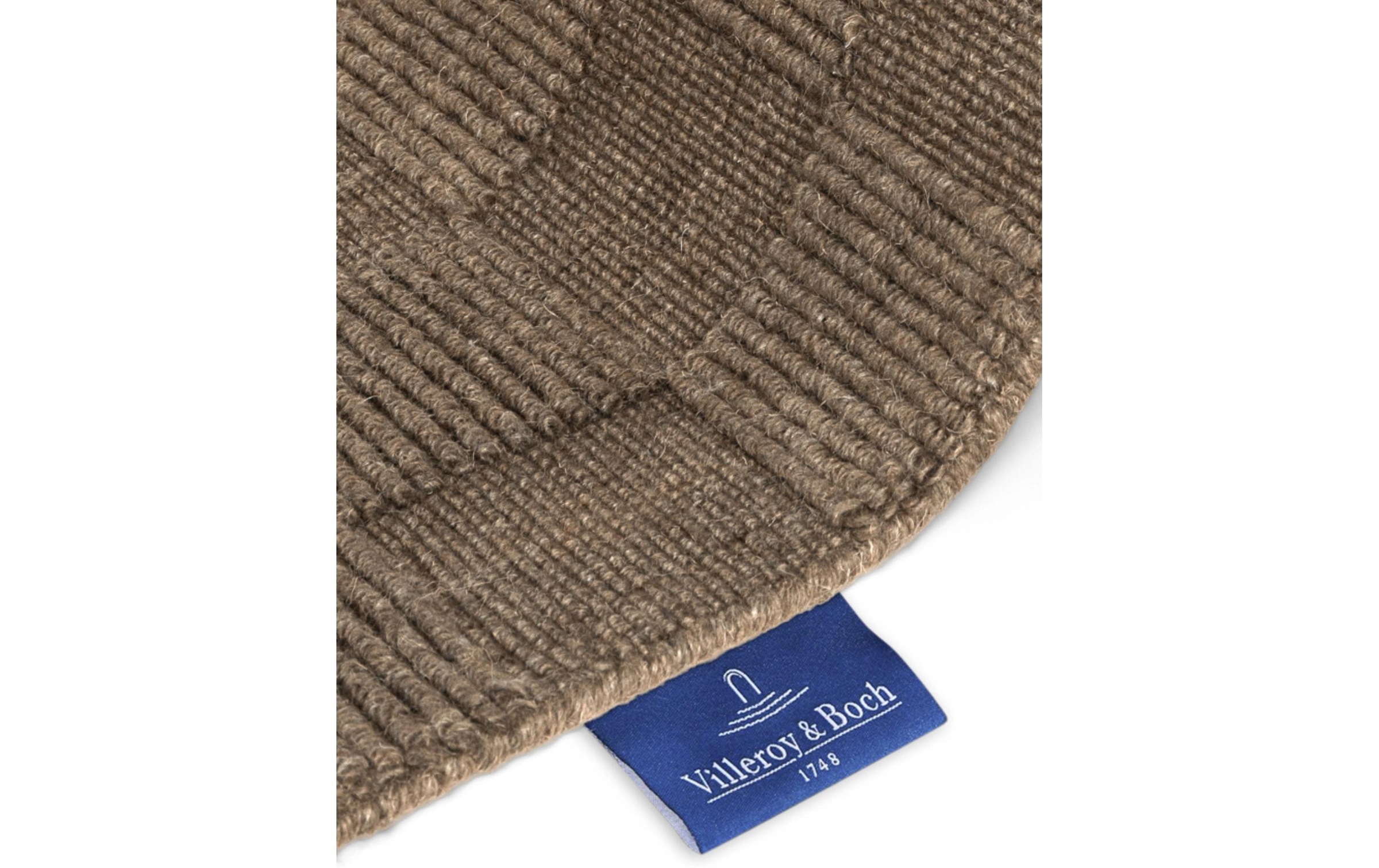 Villeroy & Boch Wollteppich »Scala« rechteckig 10 mm Höhe Handgewebt, Wolle, Kariert, Natur, 3D-Struktur, Karo, Wohnzimmer