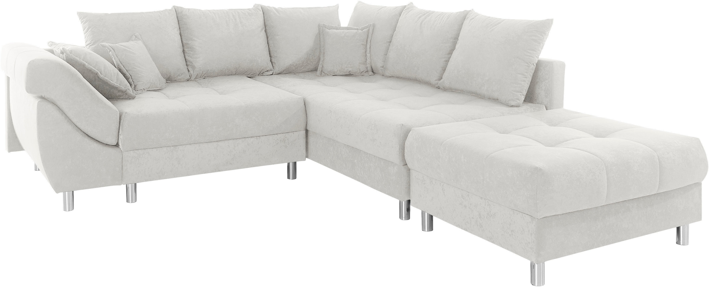 COLLECTION AB Canapé d'angle »(Spar-Set) Innsbruck L-Form und Hocker« Ecksofa und Hocker, Recamiere links oder rechts montierbar