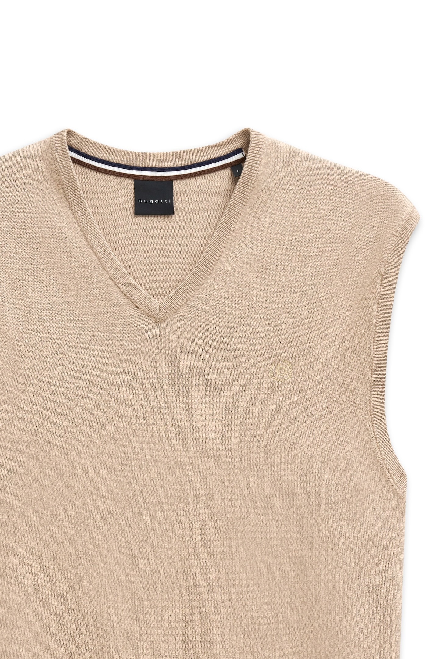 bugatti Pull-over »Regular Fit« mit V-Ausschnitt aus Baumwolle-Kaschmir