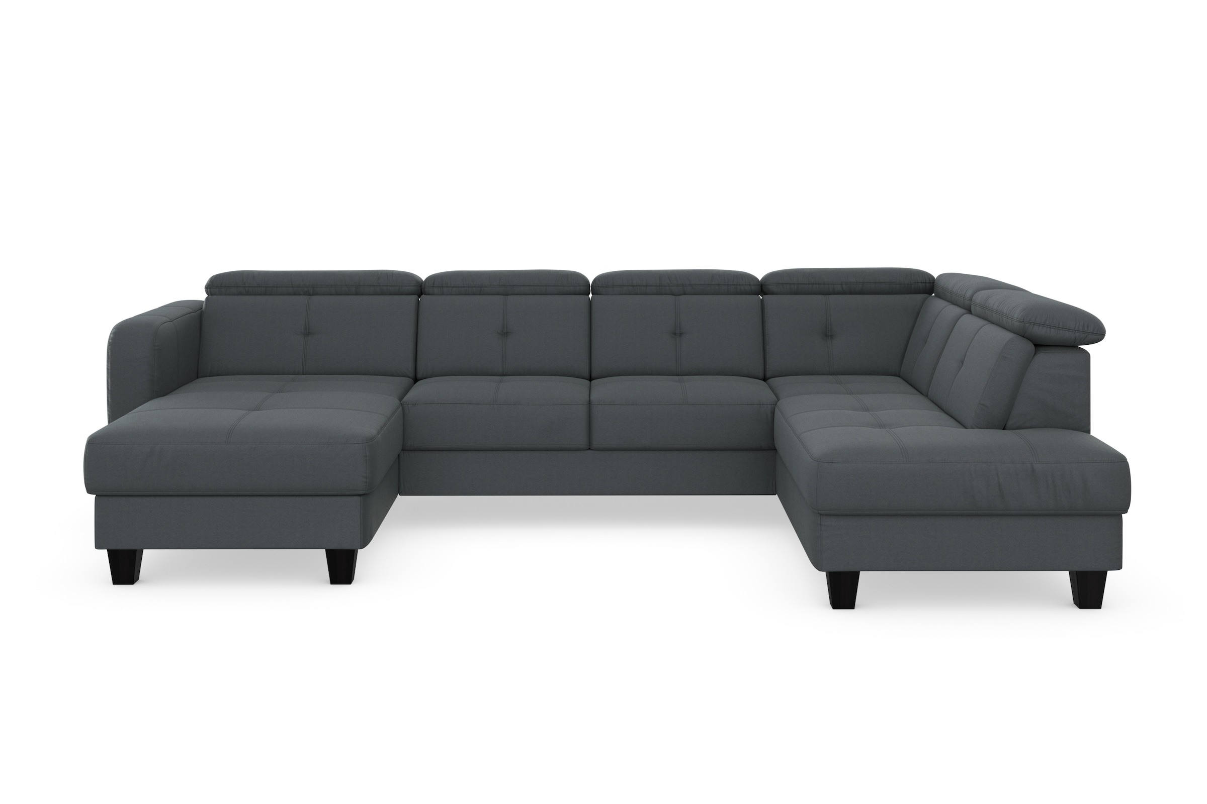 sit&more Wohnlandschaft »Belluci U-Form« Kopfteilverstellung und Federkern, wahlweise mit Bettfunktion